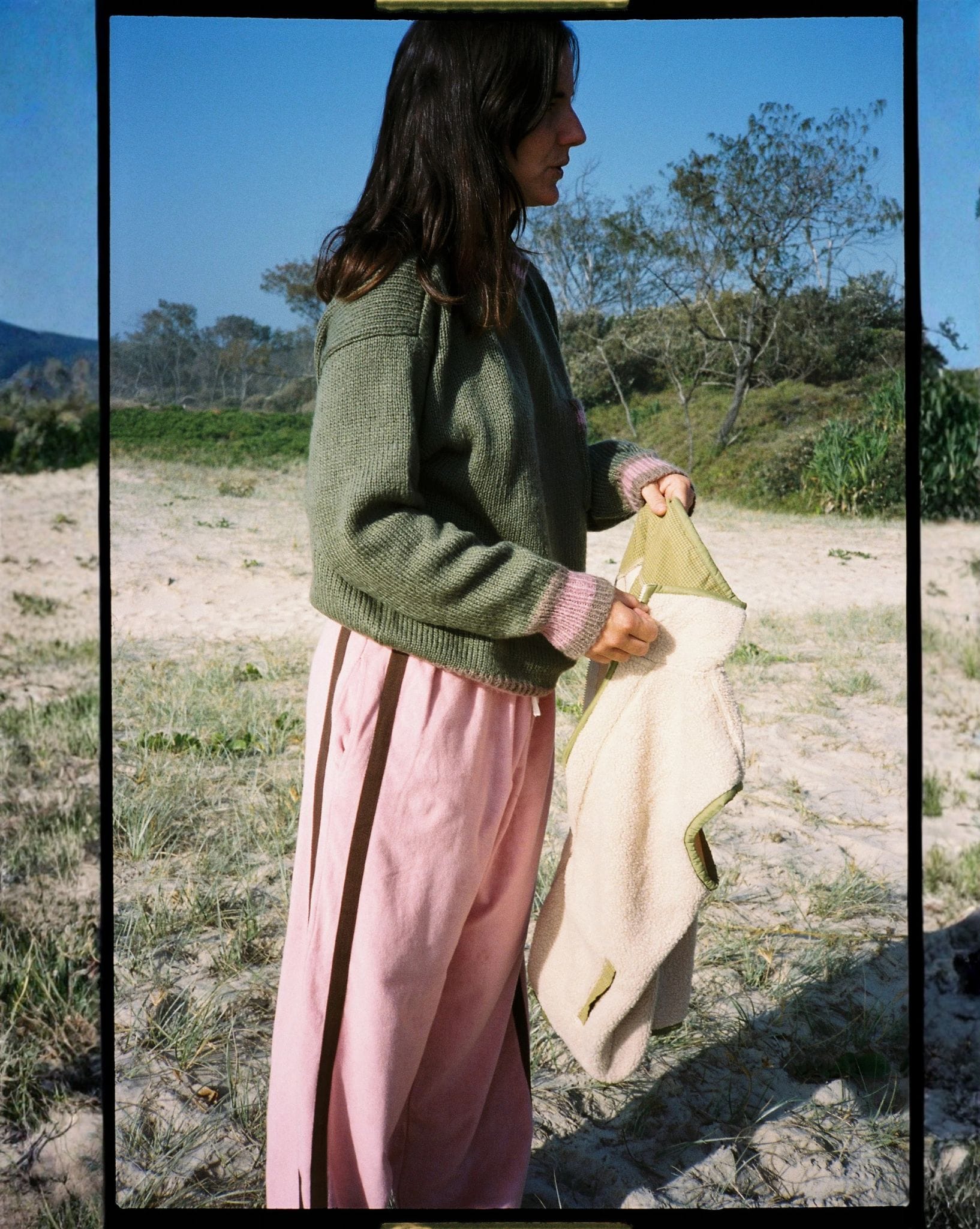 Atmosea Knit Jumper - Khaki Dusty - Pink Mocha