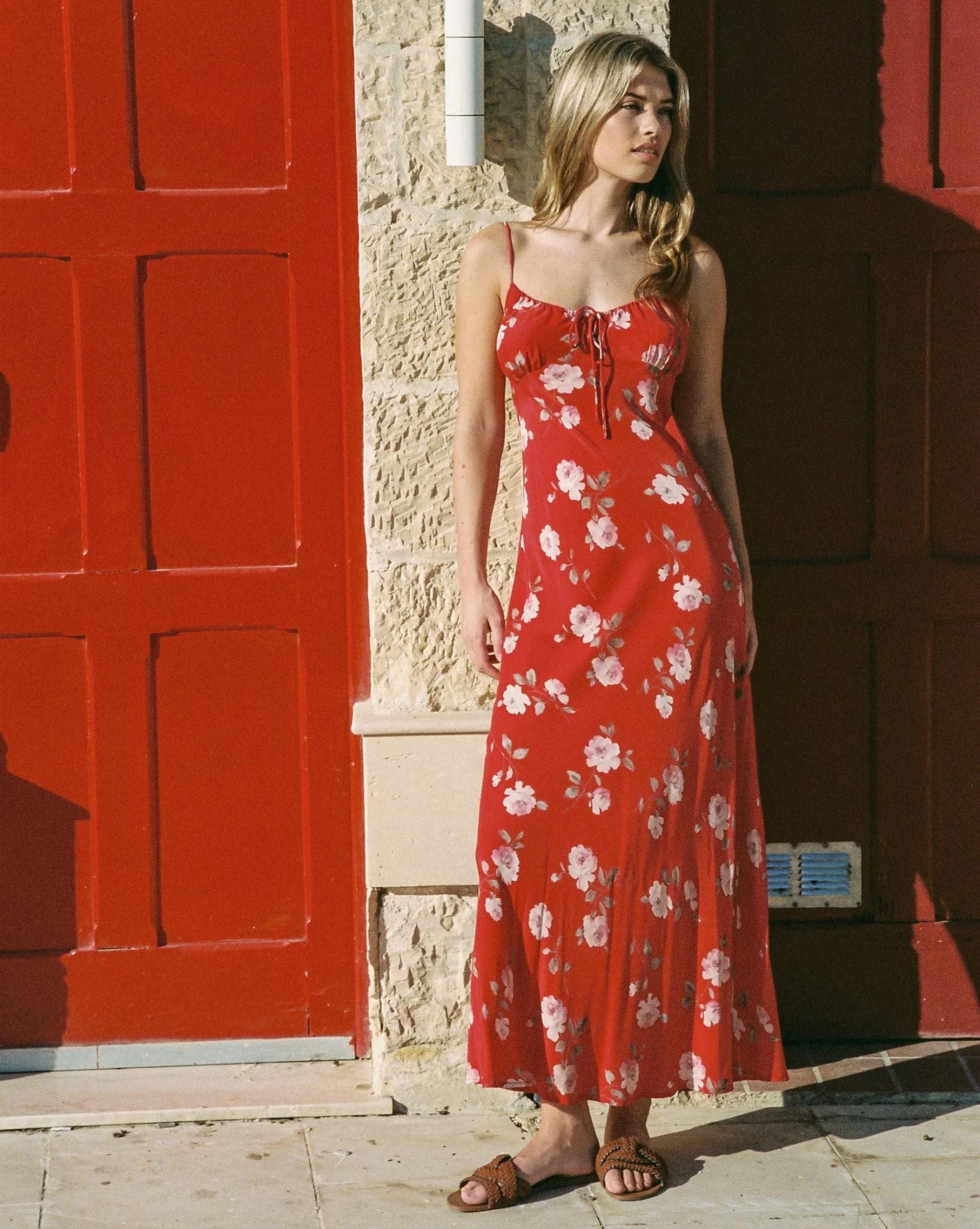 Auguste Anne Tie Slip Maxi Dress