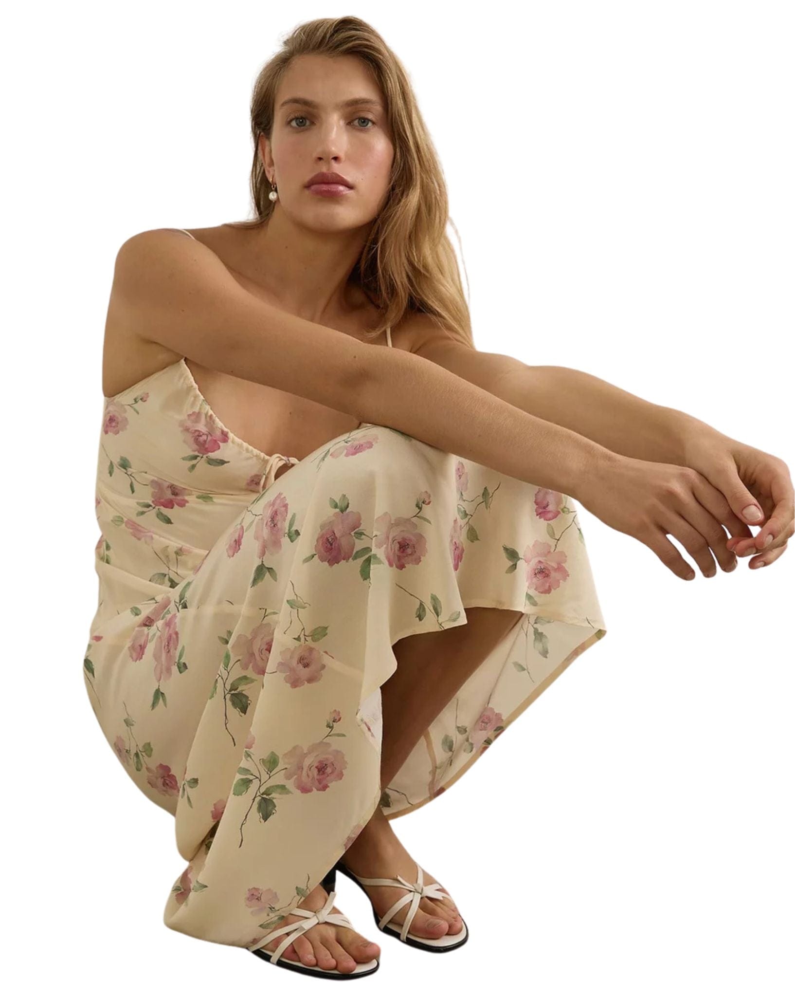 Auguste Anne Tie Slip Maxi Dress