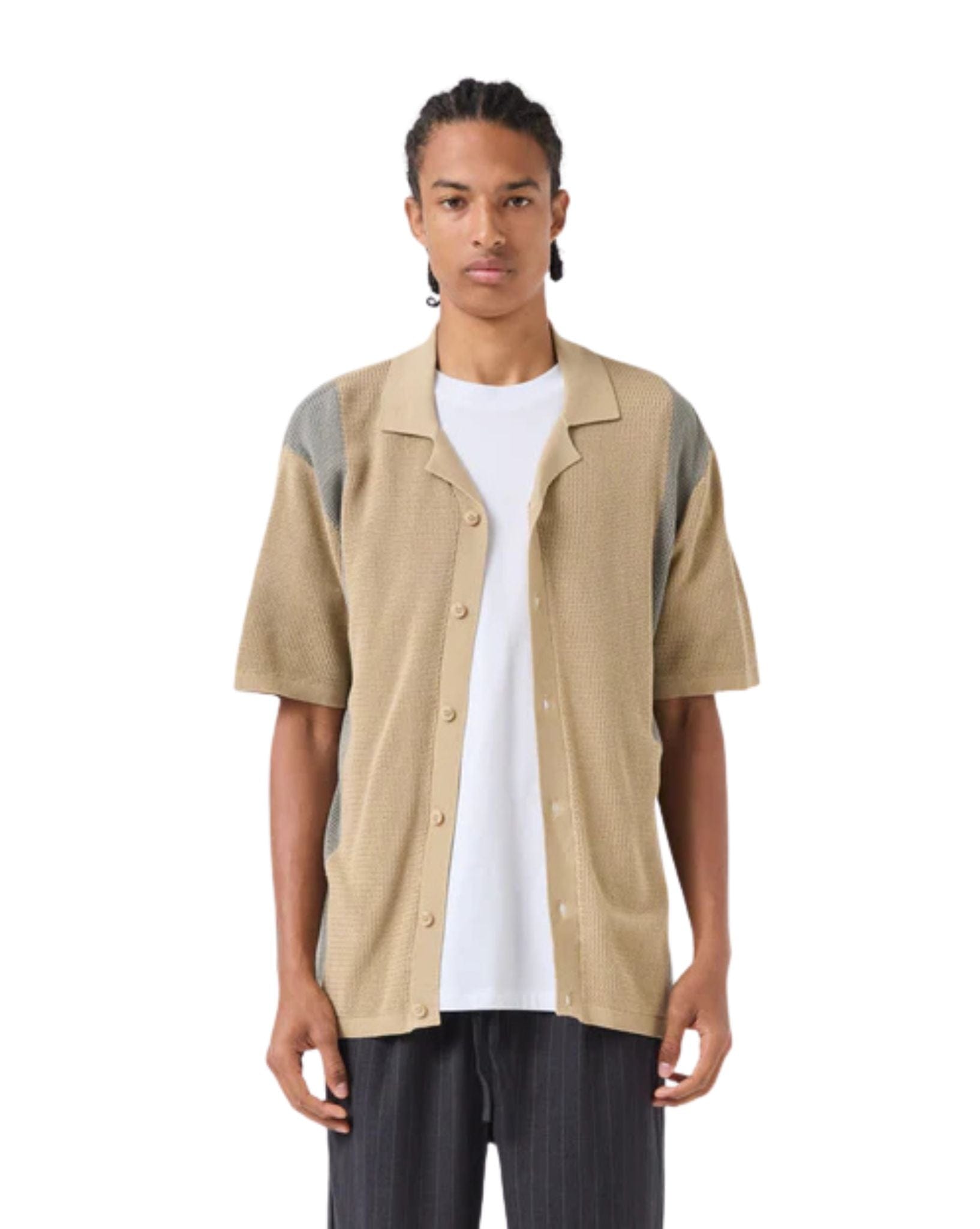 Barney Cools Knit Shirt Beige