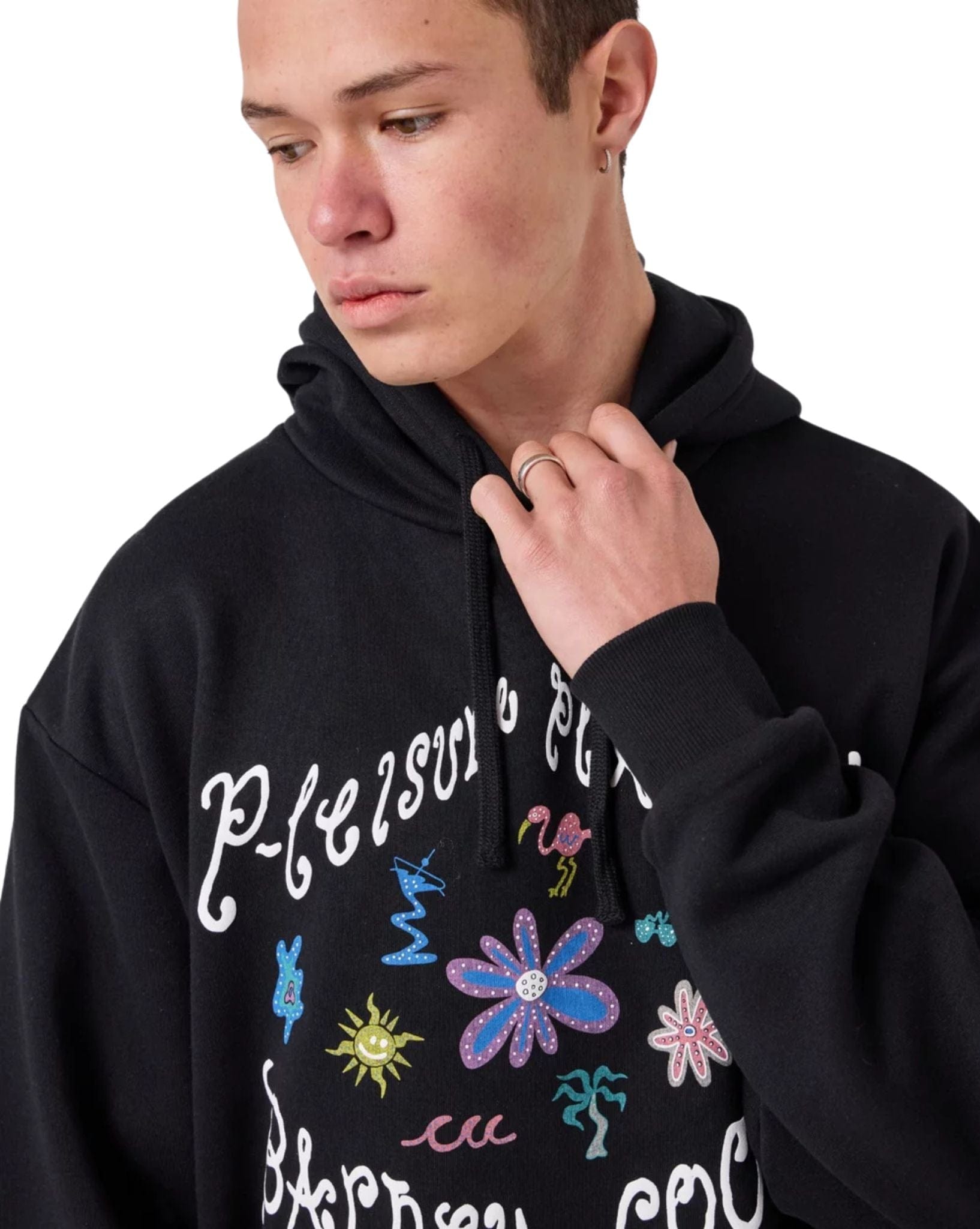 Barney Cools Mens Planet Hood - Black