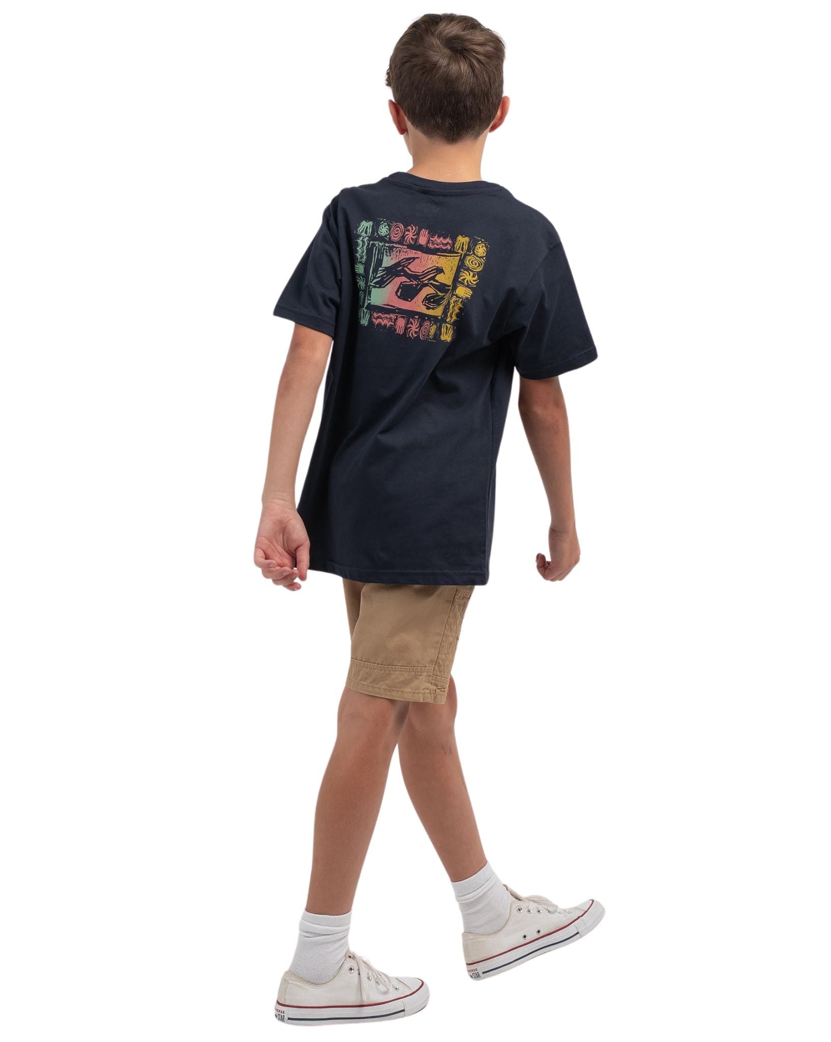 Billabong Boys Crayon Wave Tee - Navy