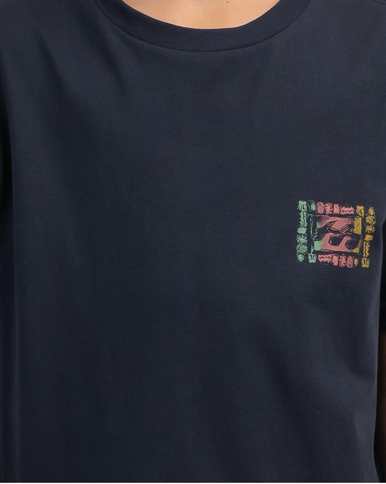 Billabong Boys Crayon Wave Tee - Navy