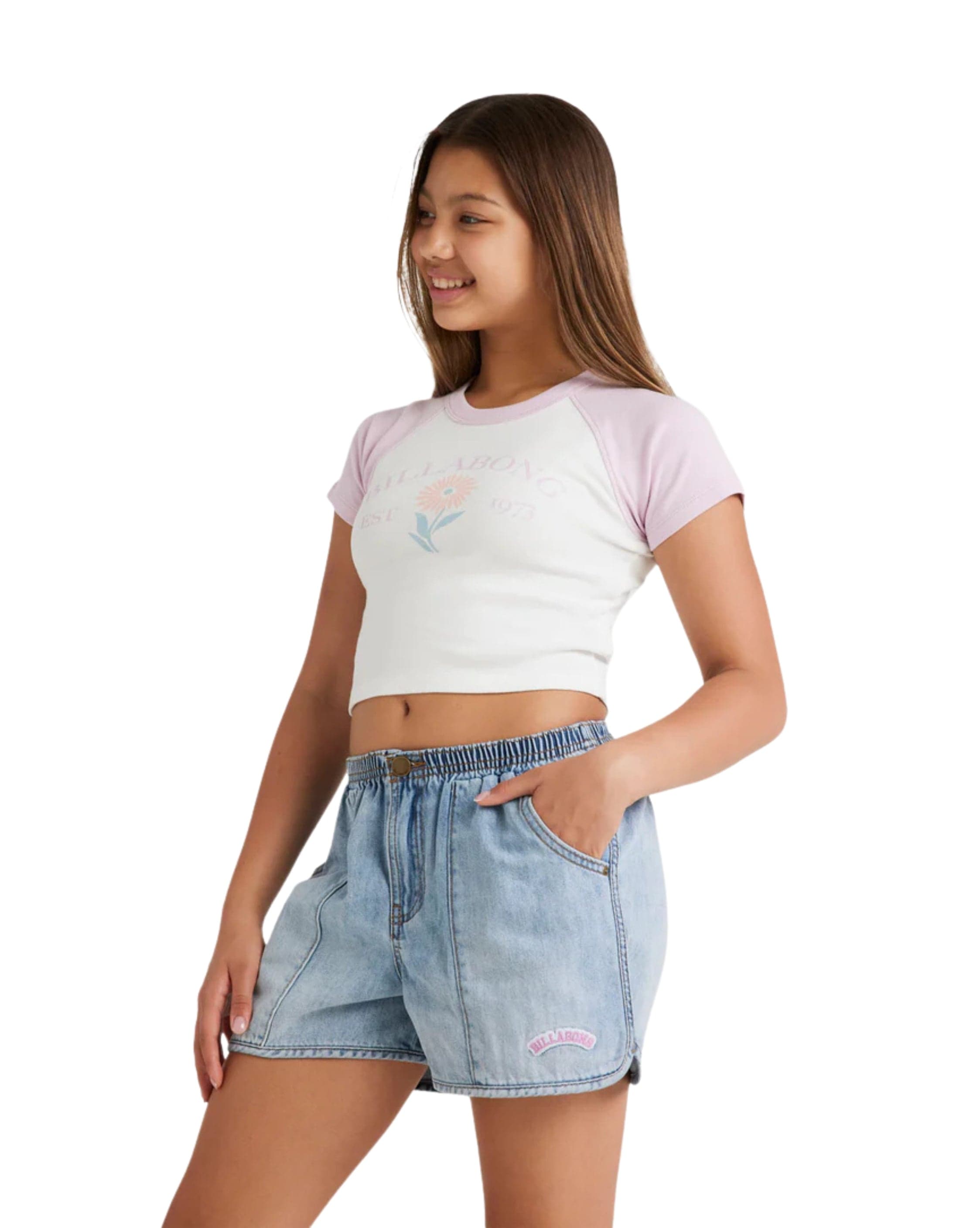 Billabong Girls 6-14 Walkie The Line Denim Shorts