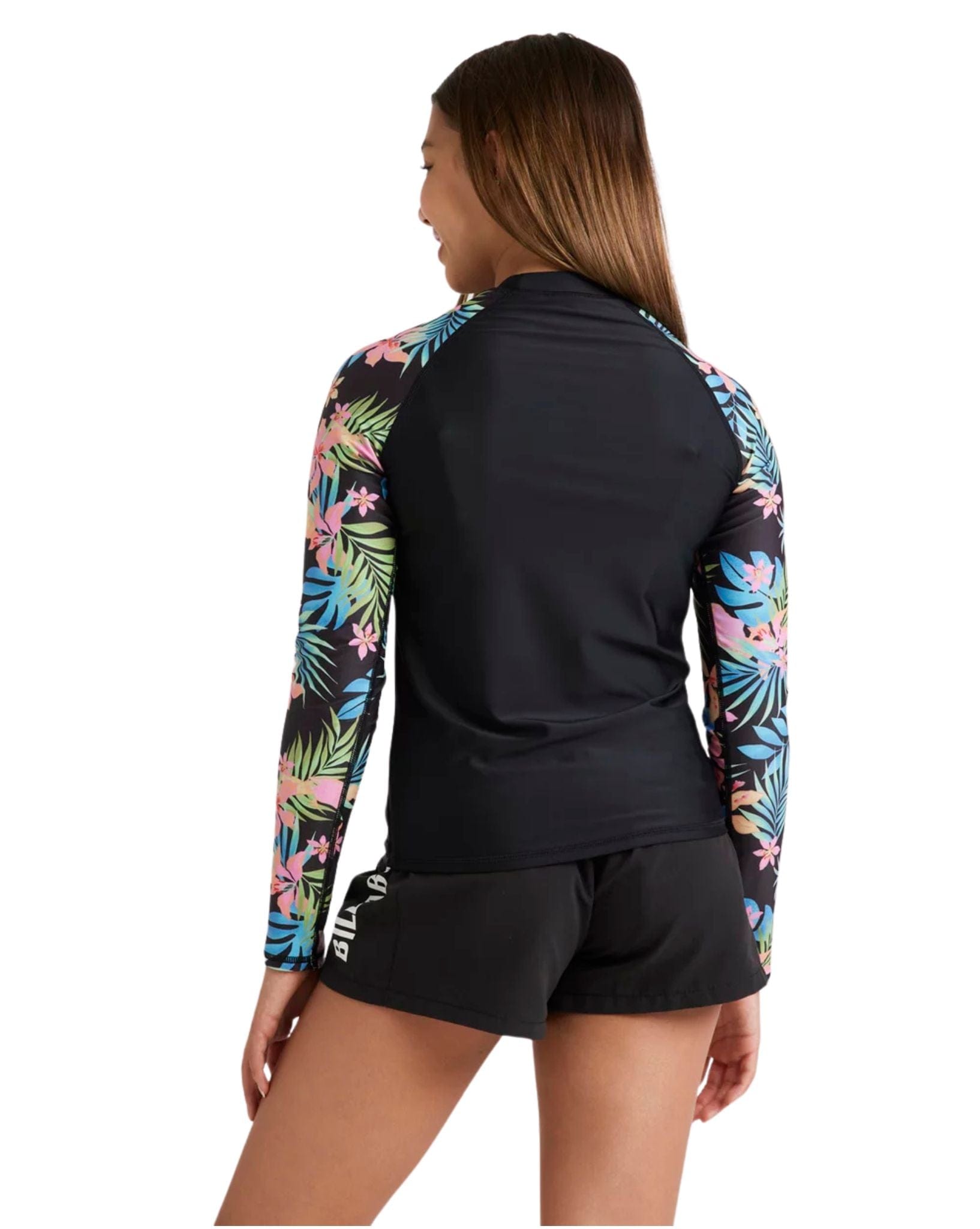 Billabong Girls In Da Jungle Ls Sunshirt - Black
