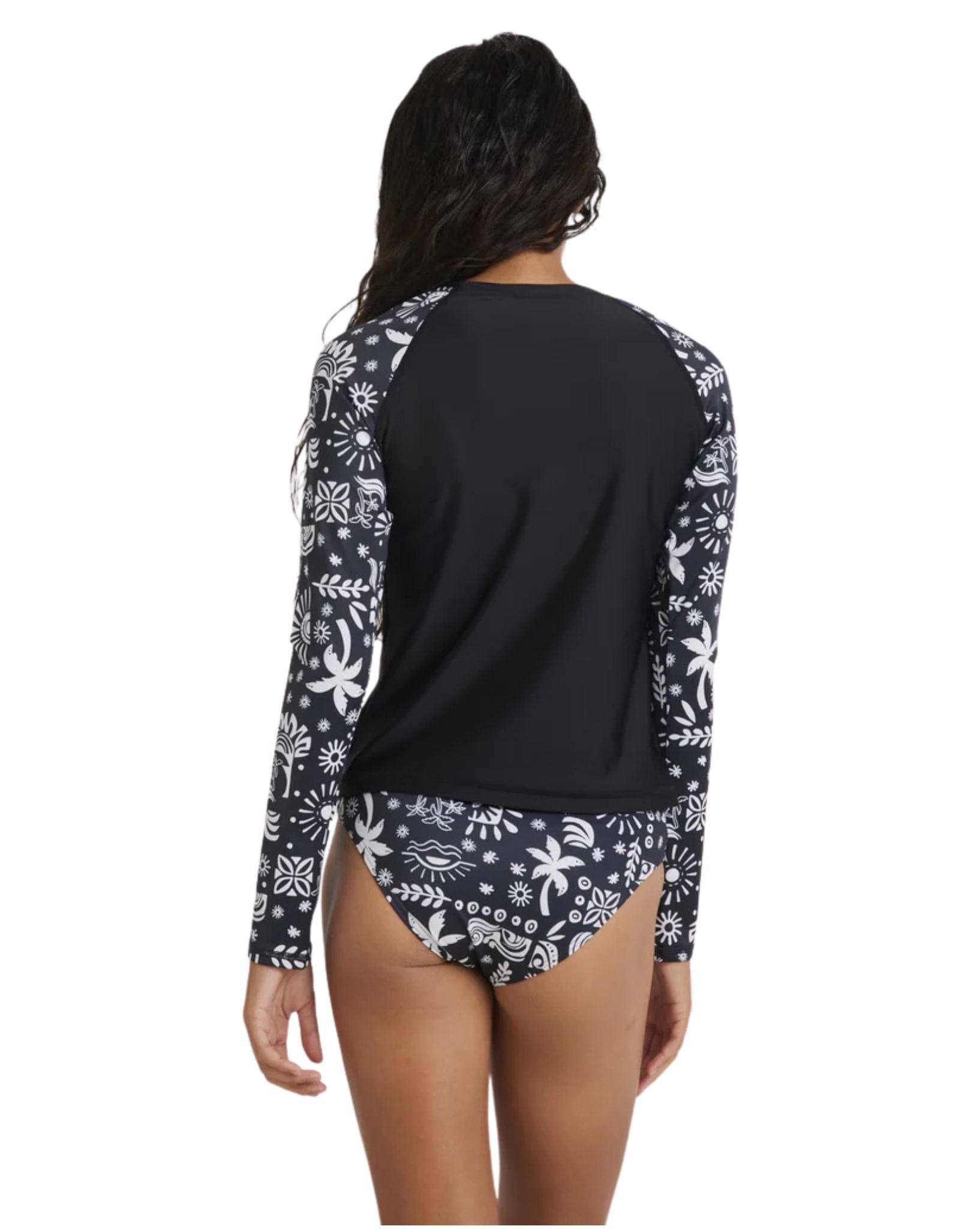 Billabong Girls Paradise Stamp LS Rash Vest
