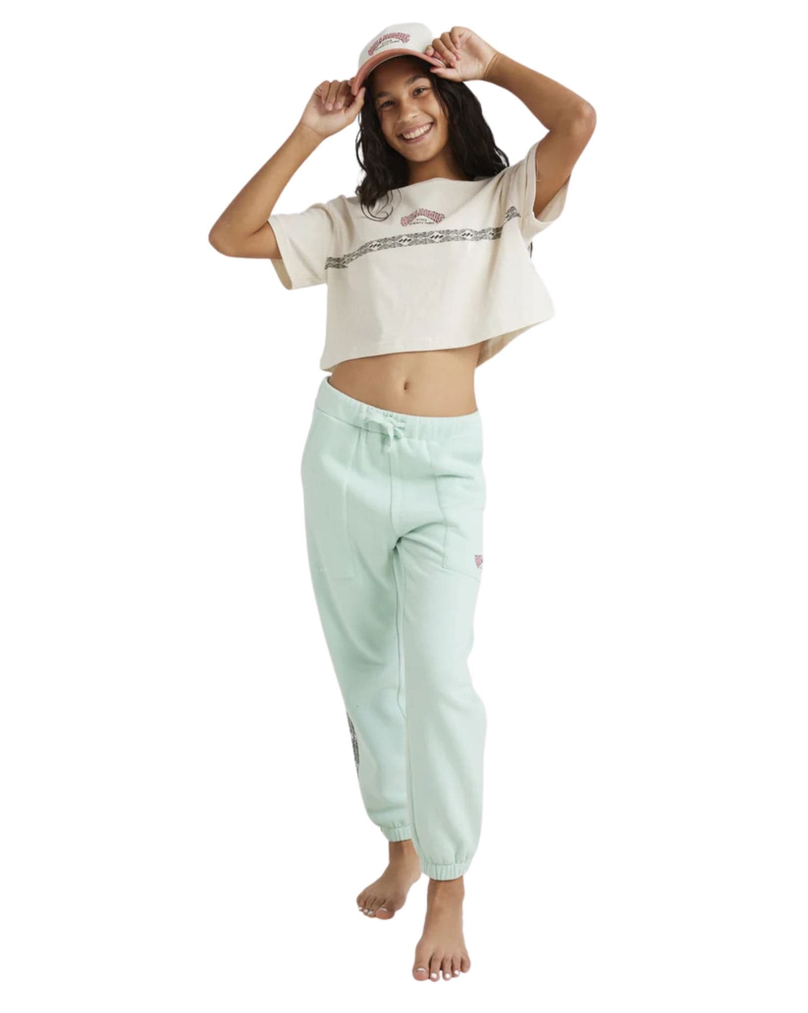 Billabong Girls Wave Of The Day Crop Tee - Salt Crystal