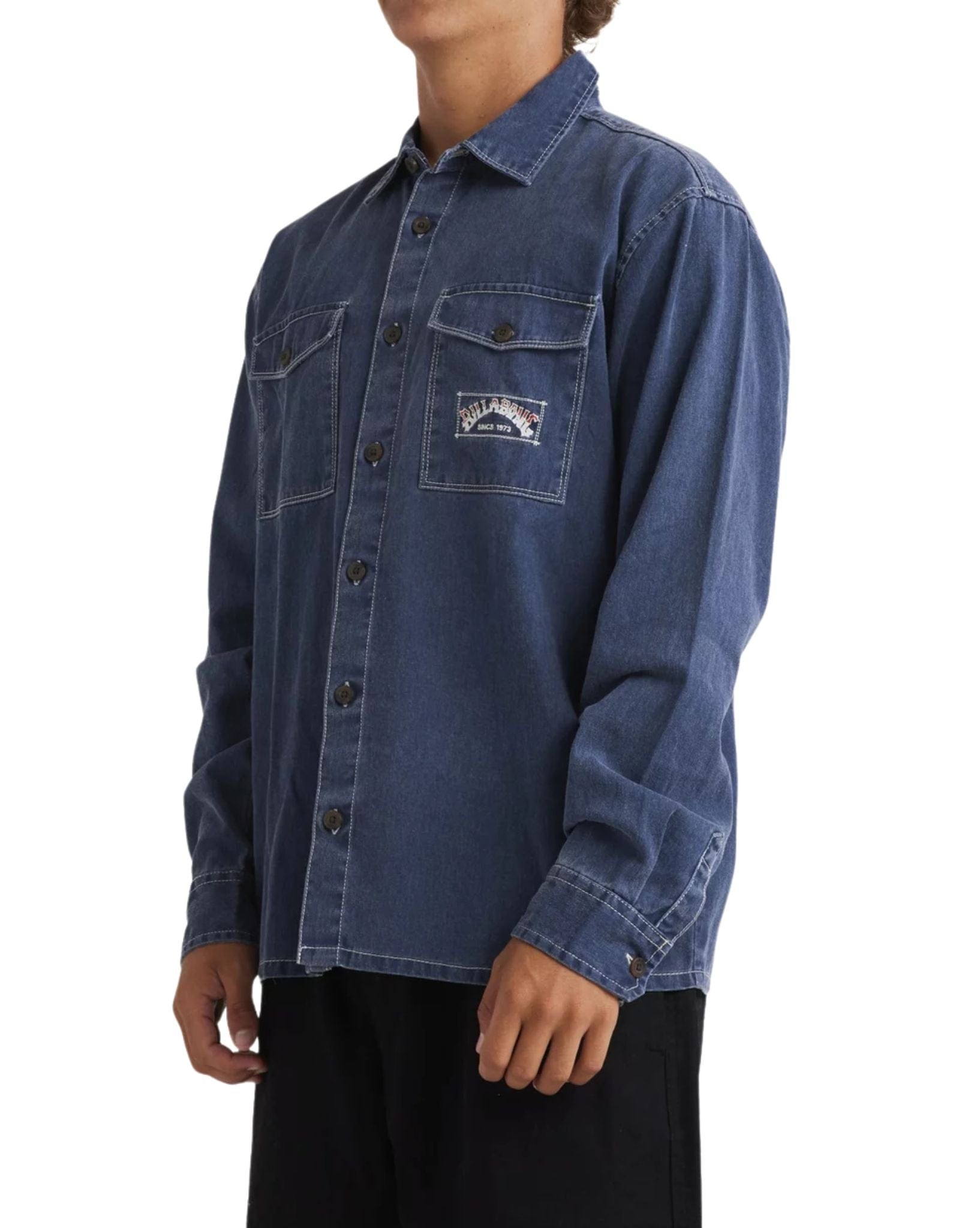 Billabong Mens Bong Years Over Ls Shirt - Indigo