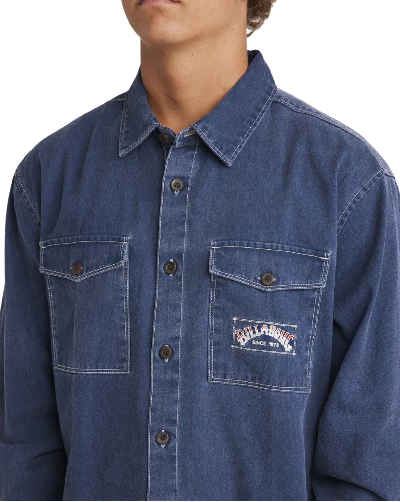 Billabong Mens Bong Years Over Ls Shirt - Indigo