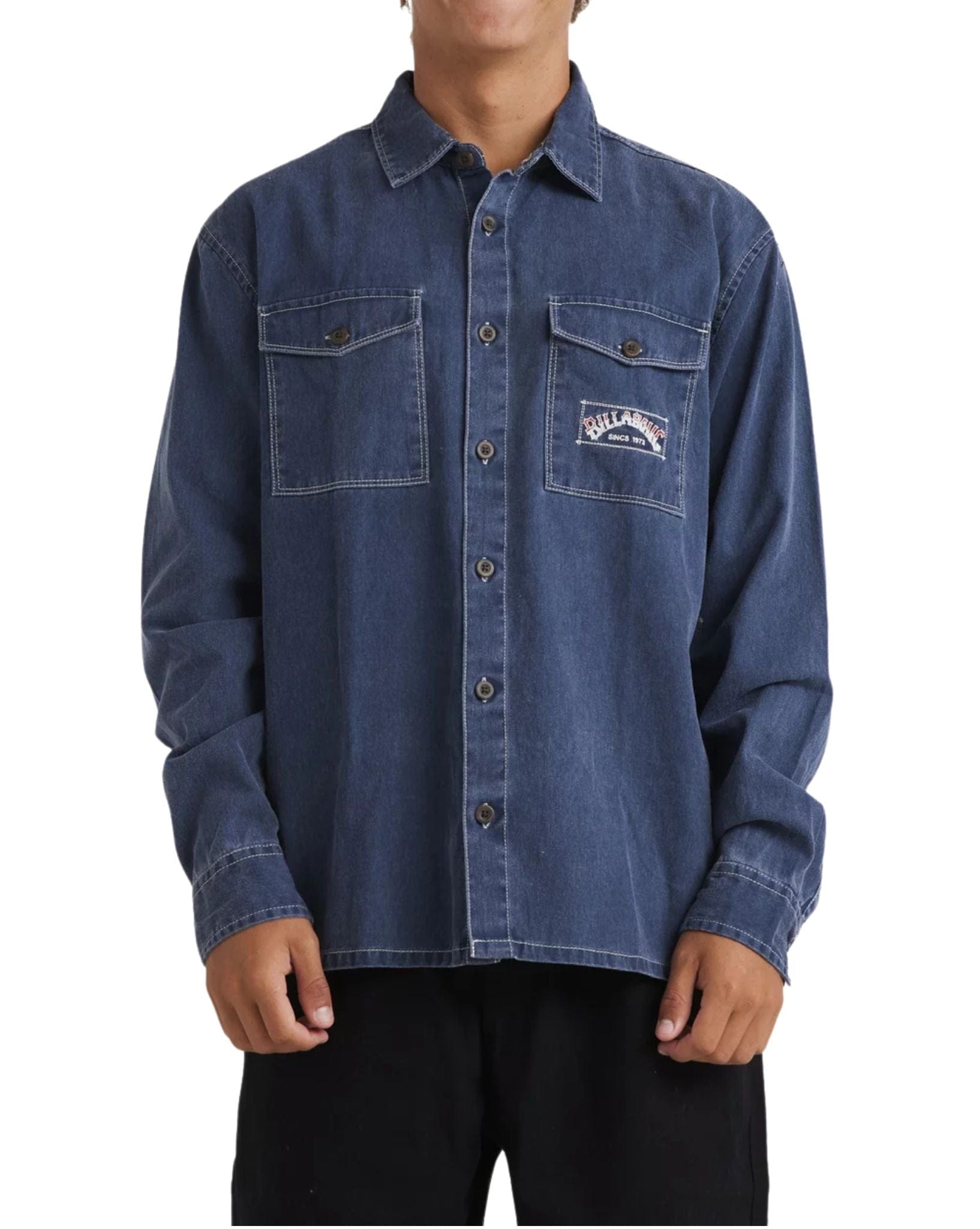 Billabong Mens Bong Years Over Ls Shirt - Indigo