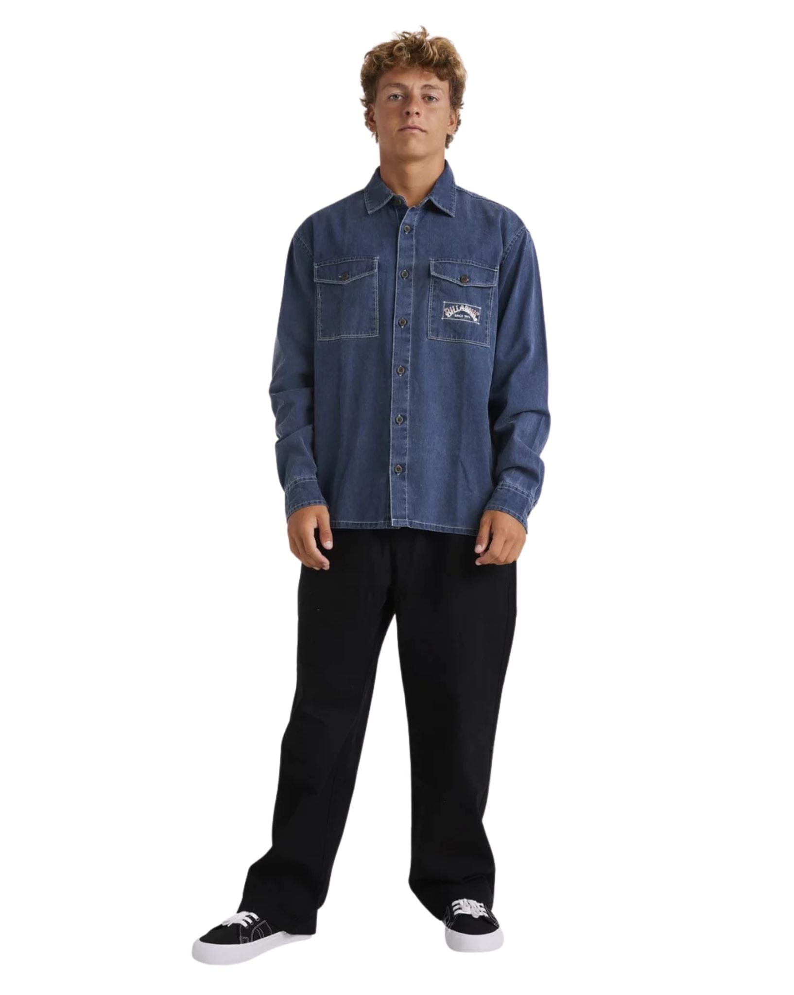 Billabong Mens Bong Years Over Ls Shirt - Indigo