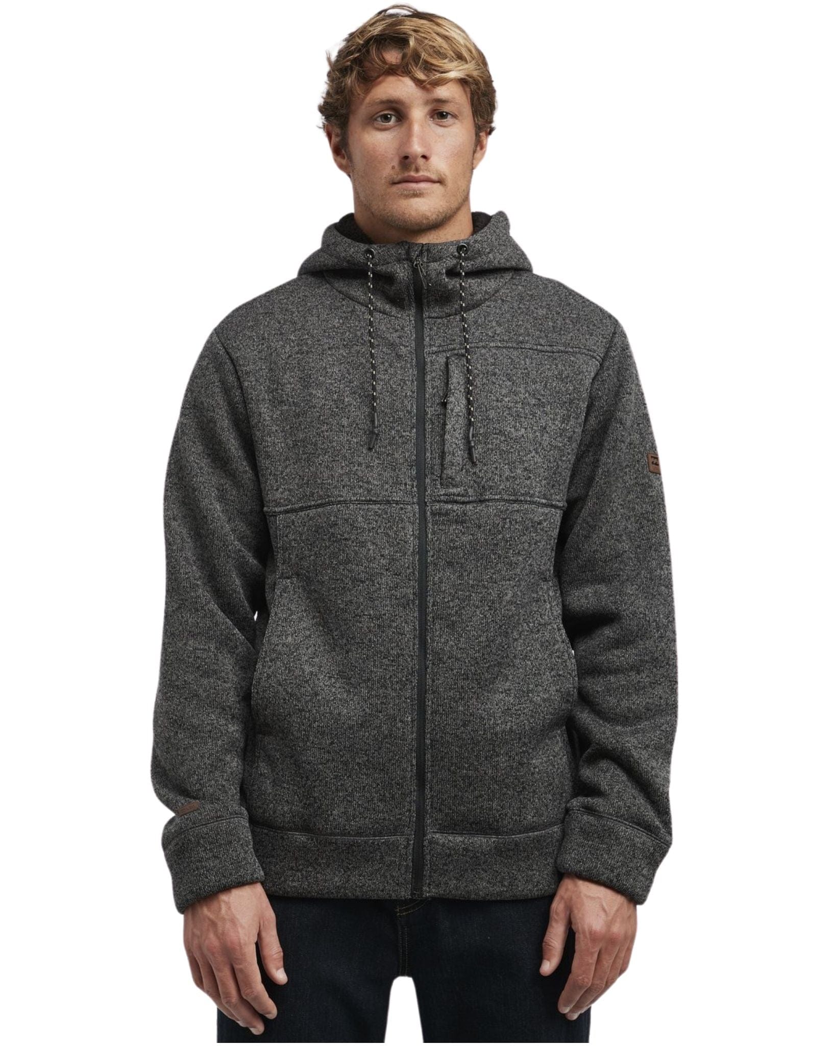 Billabong Mens Boundary Sherpa Zip Hoodie - Black Heather