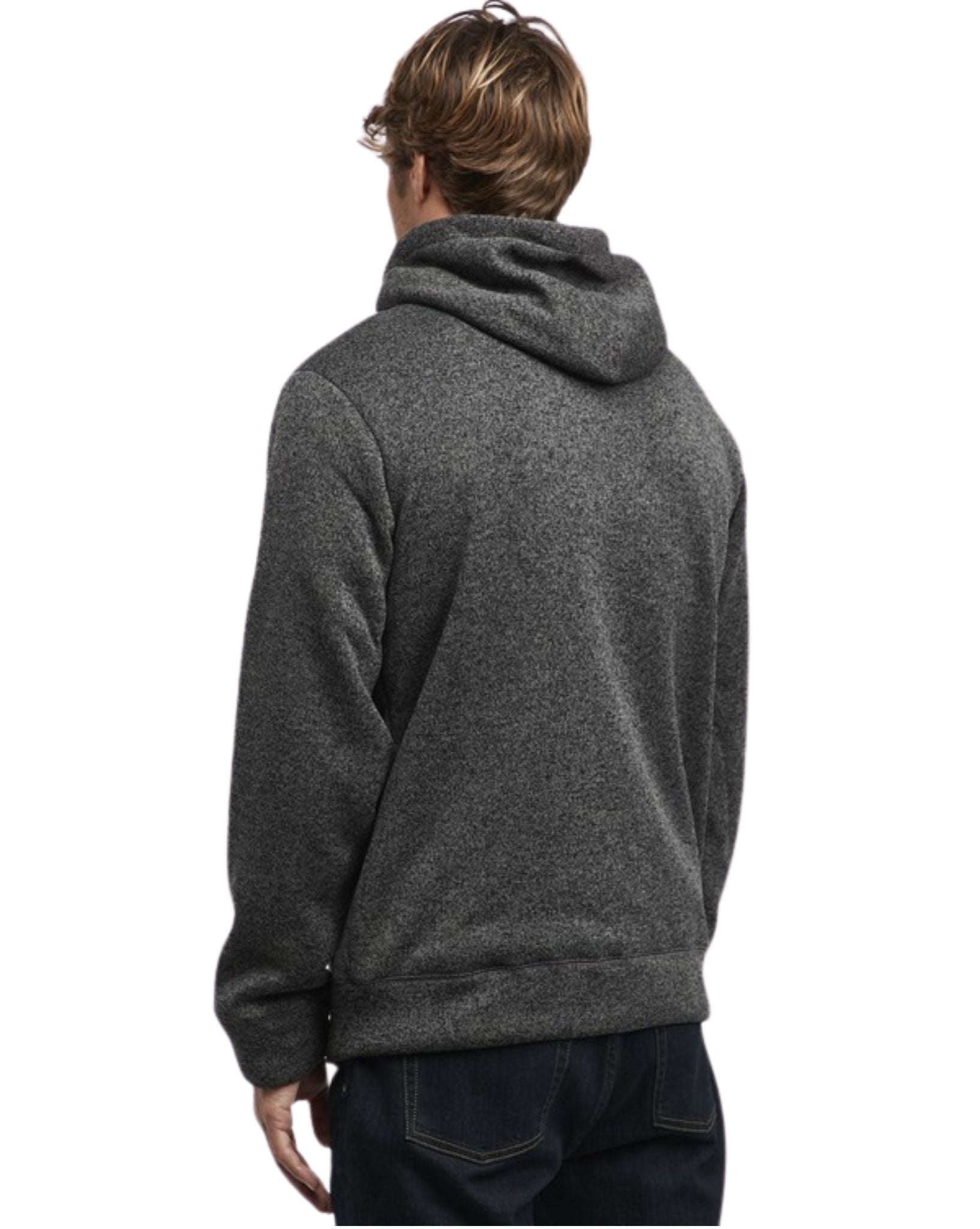 Billabong Mens Boundary Sherpa Zip Hoodie - Black Heather