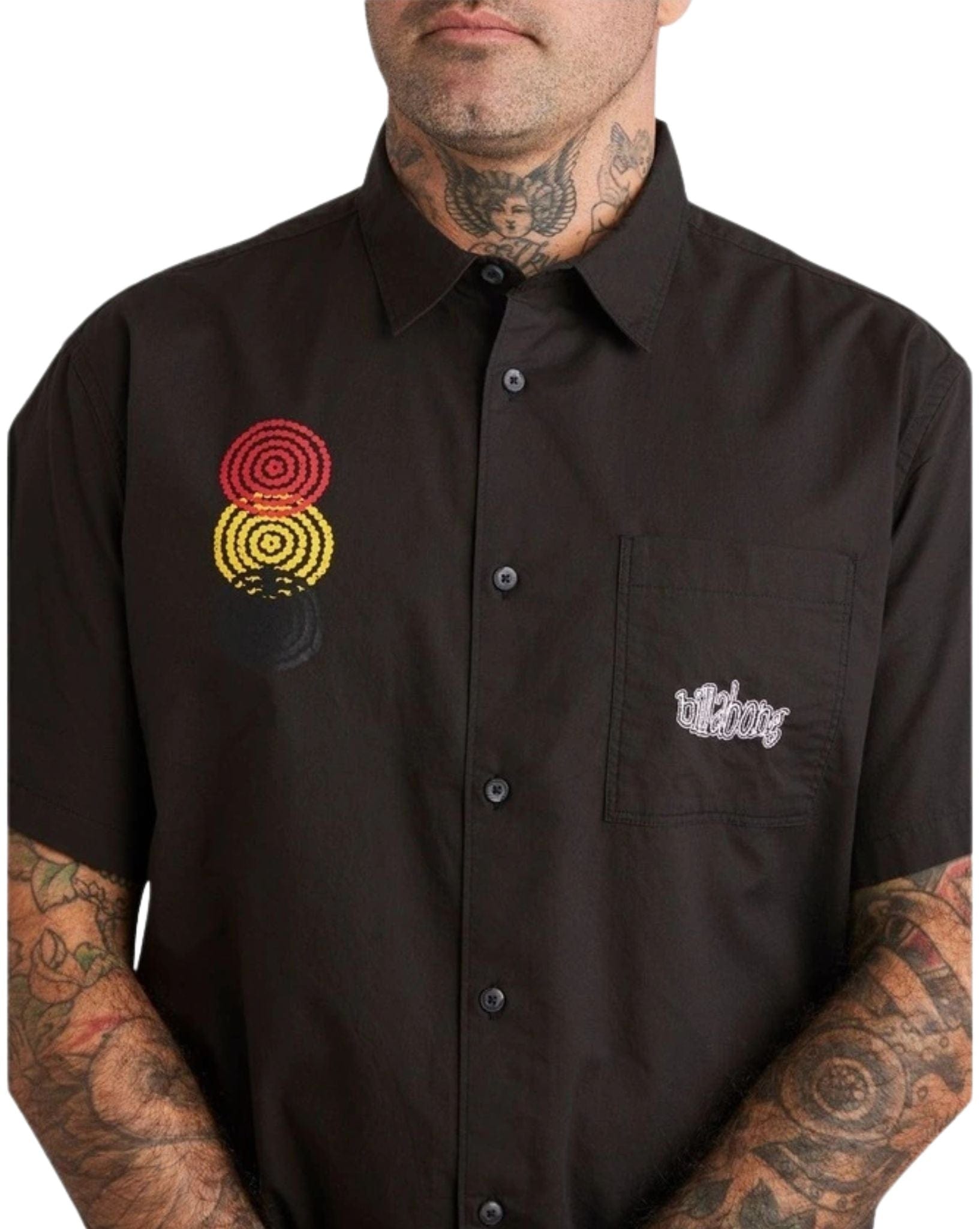 Billabong Mens Otis Circles Ss Shirt - Black