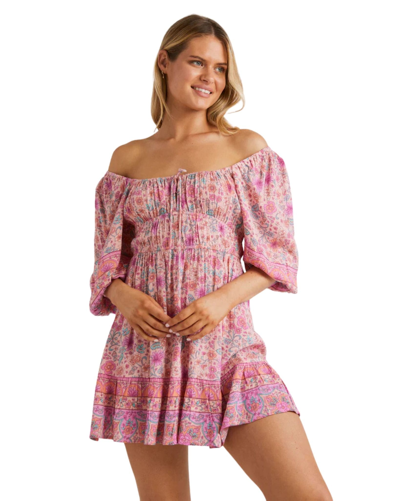 Billabong Womens La Plage Dress - Pink