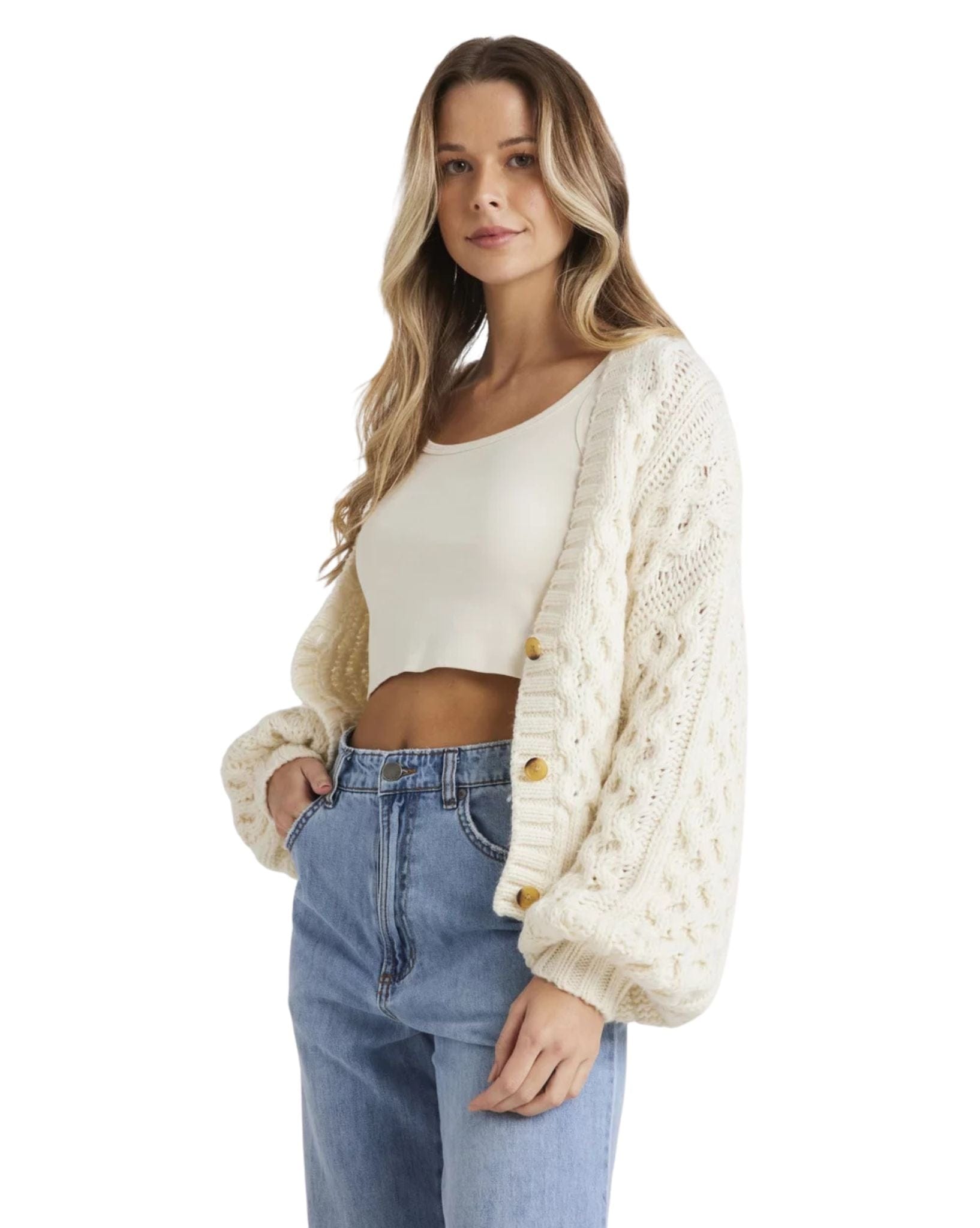 Billabong Womens Montana Cardigan - Salt Crystal