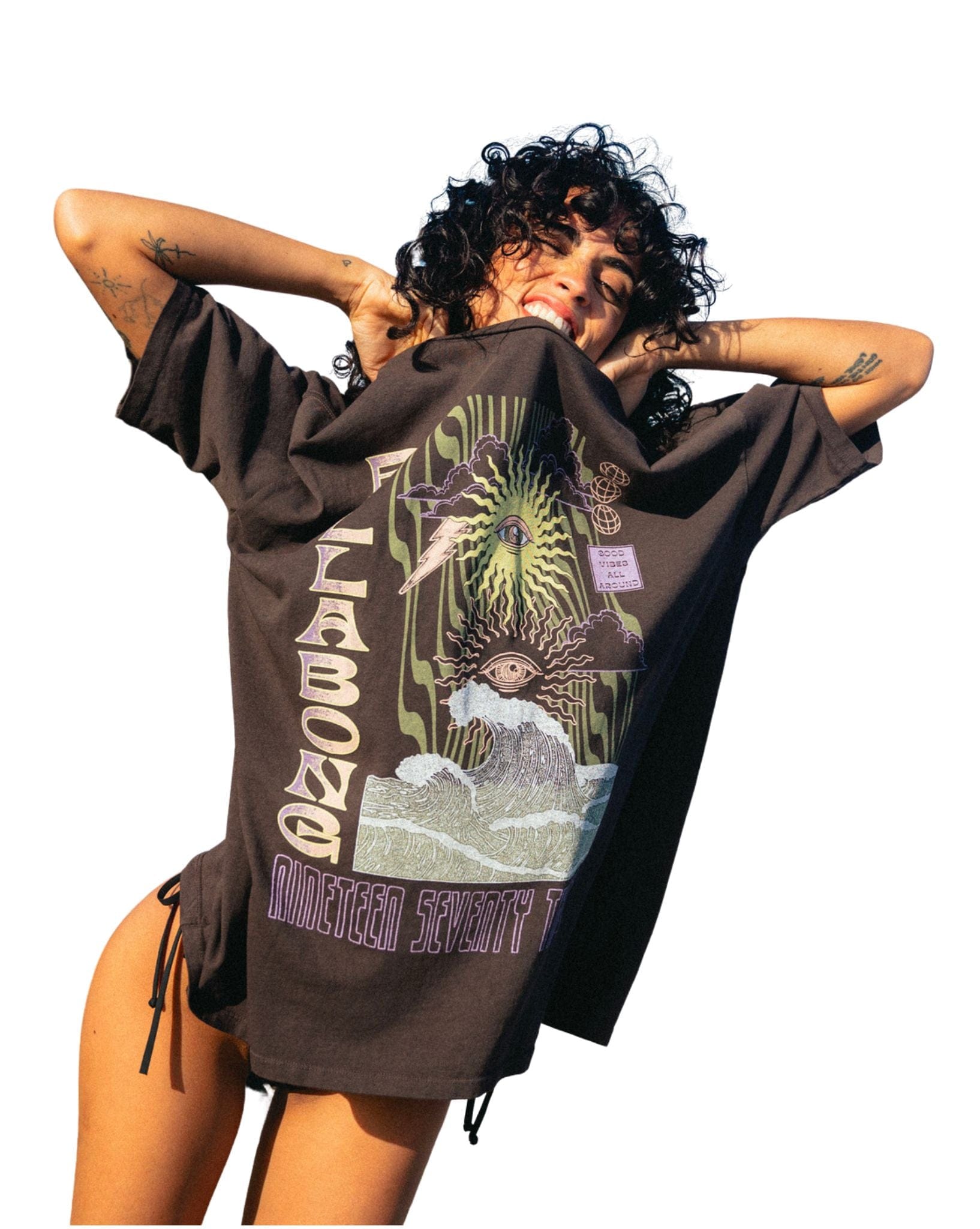 Billabong Womens Swell Trip Tee - Off Black