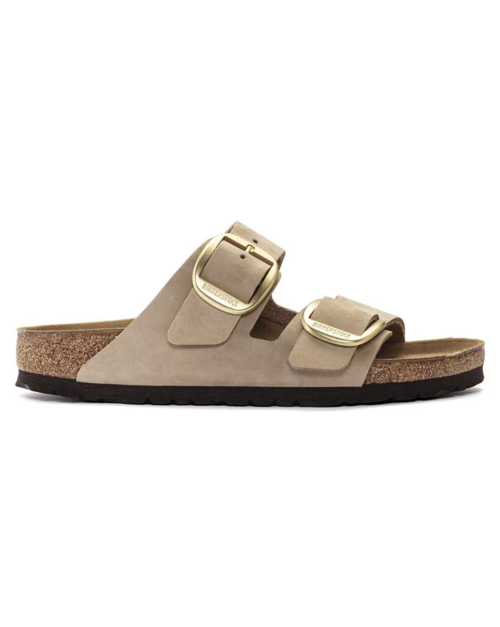 Birkenstock Arizona Big Buckle Nubuck Leather Narrow -Sandcastle