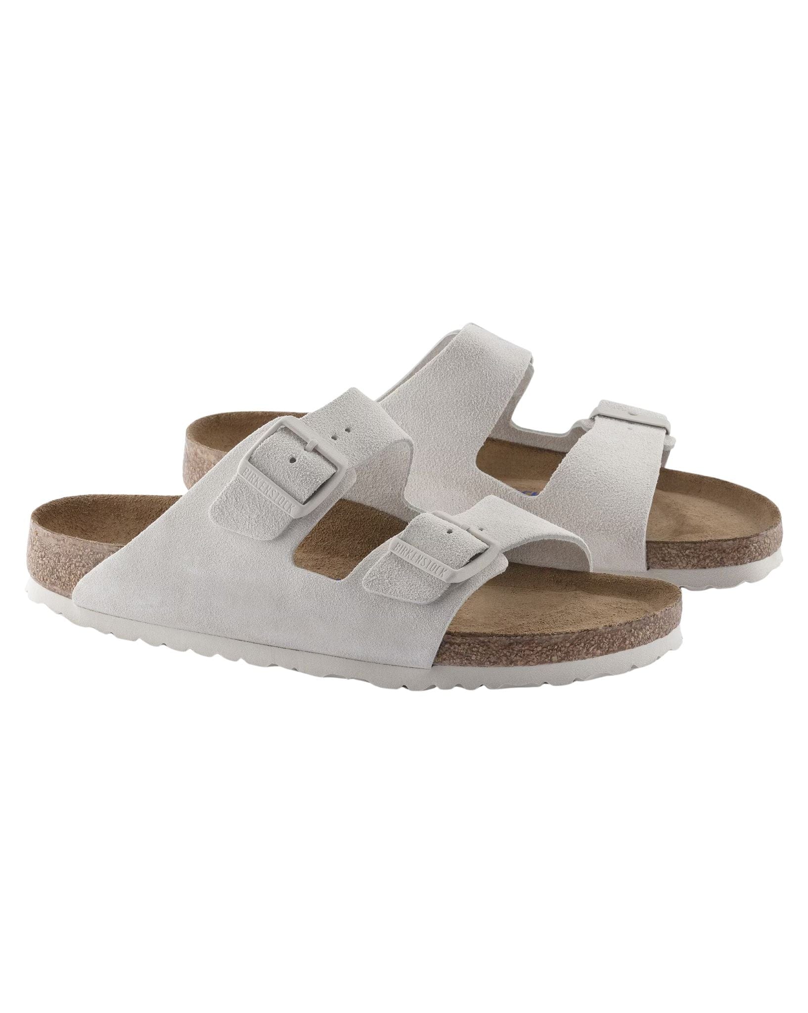 Birkenstock Arizona SFB Antique White Suede Leather Narrow