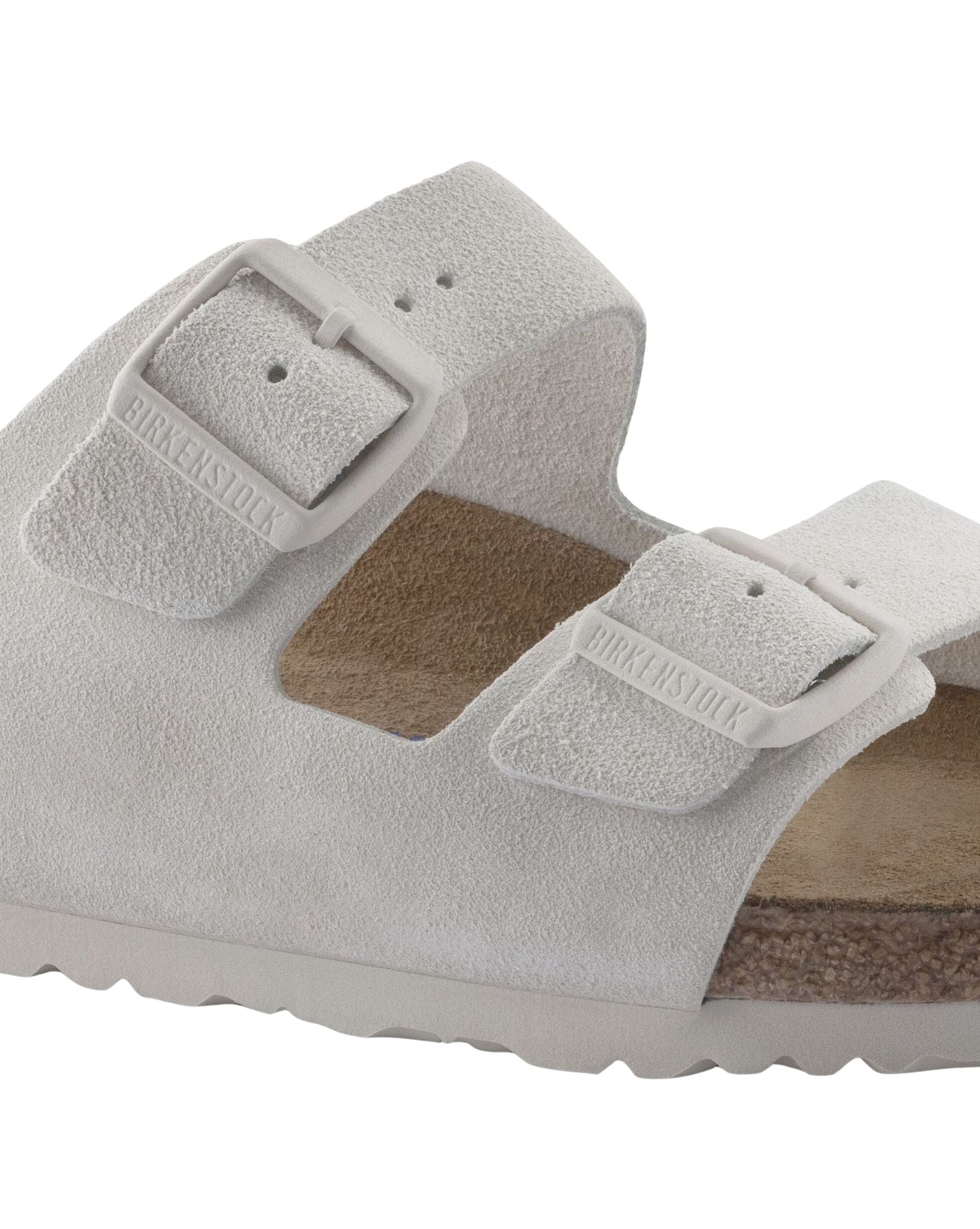 Birkenstock Arizona SFB Antique White Suede Leather Narrow