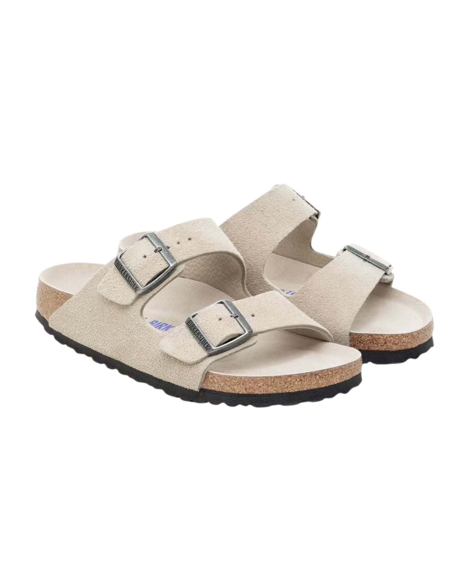 Birkenstock Arizona SFB Oyster Tonal Suede Leather Narrow