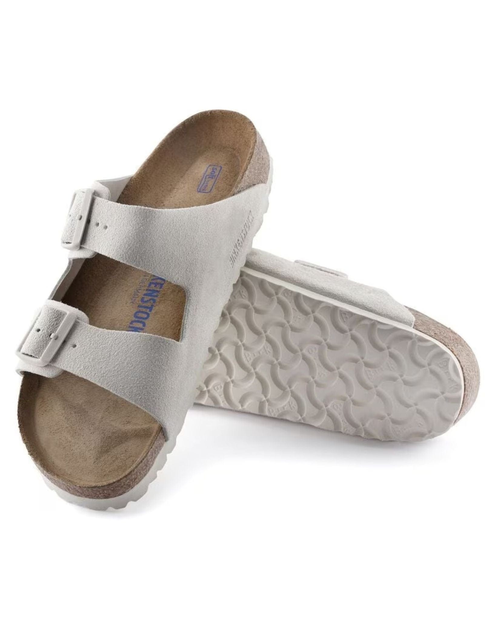 Birkenstock Arizona SFB Suede Leather Narrow - Antique White