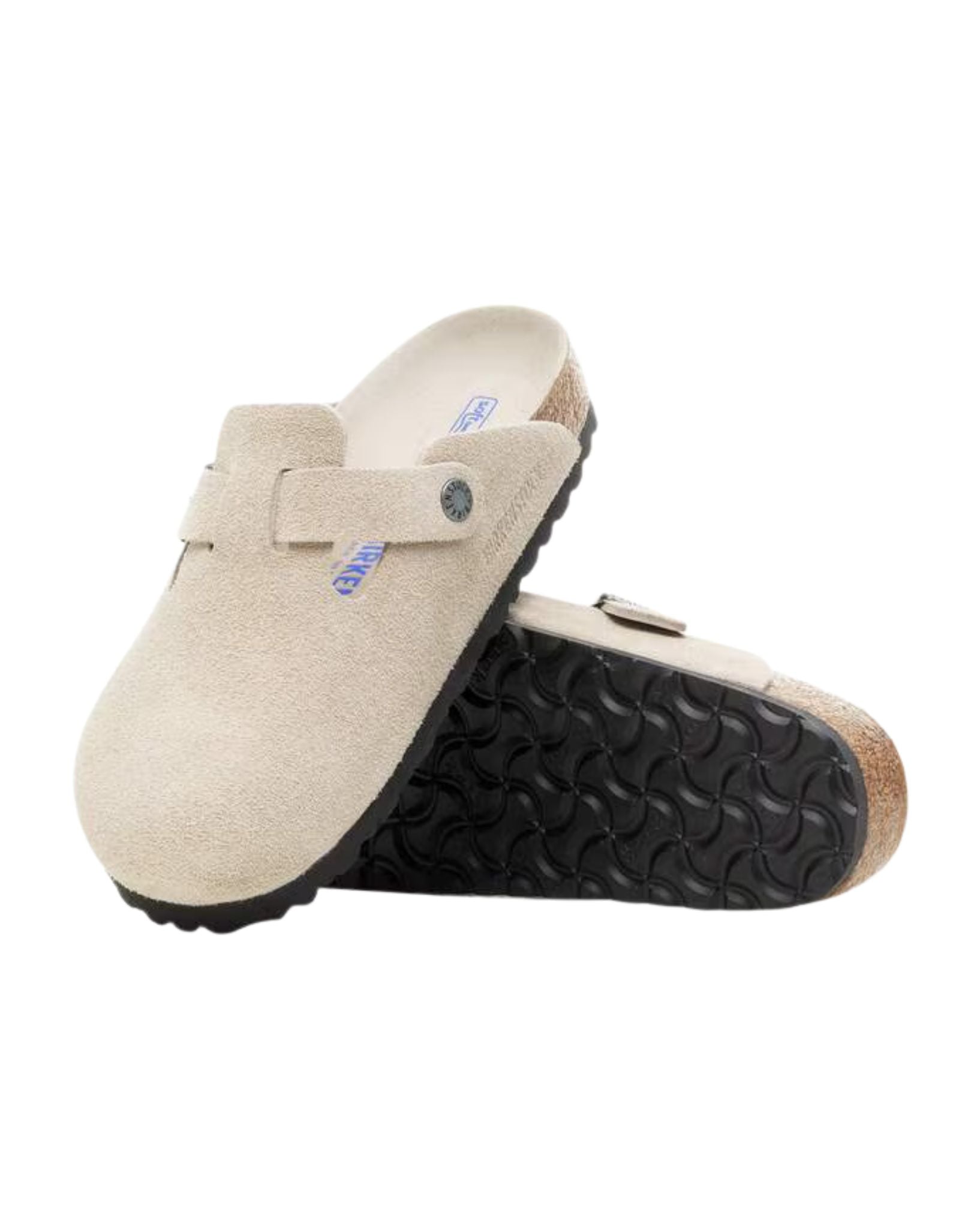 Birkenstock Boston SFB Oyster Tonal Suede Leather Narrow