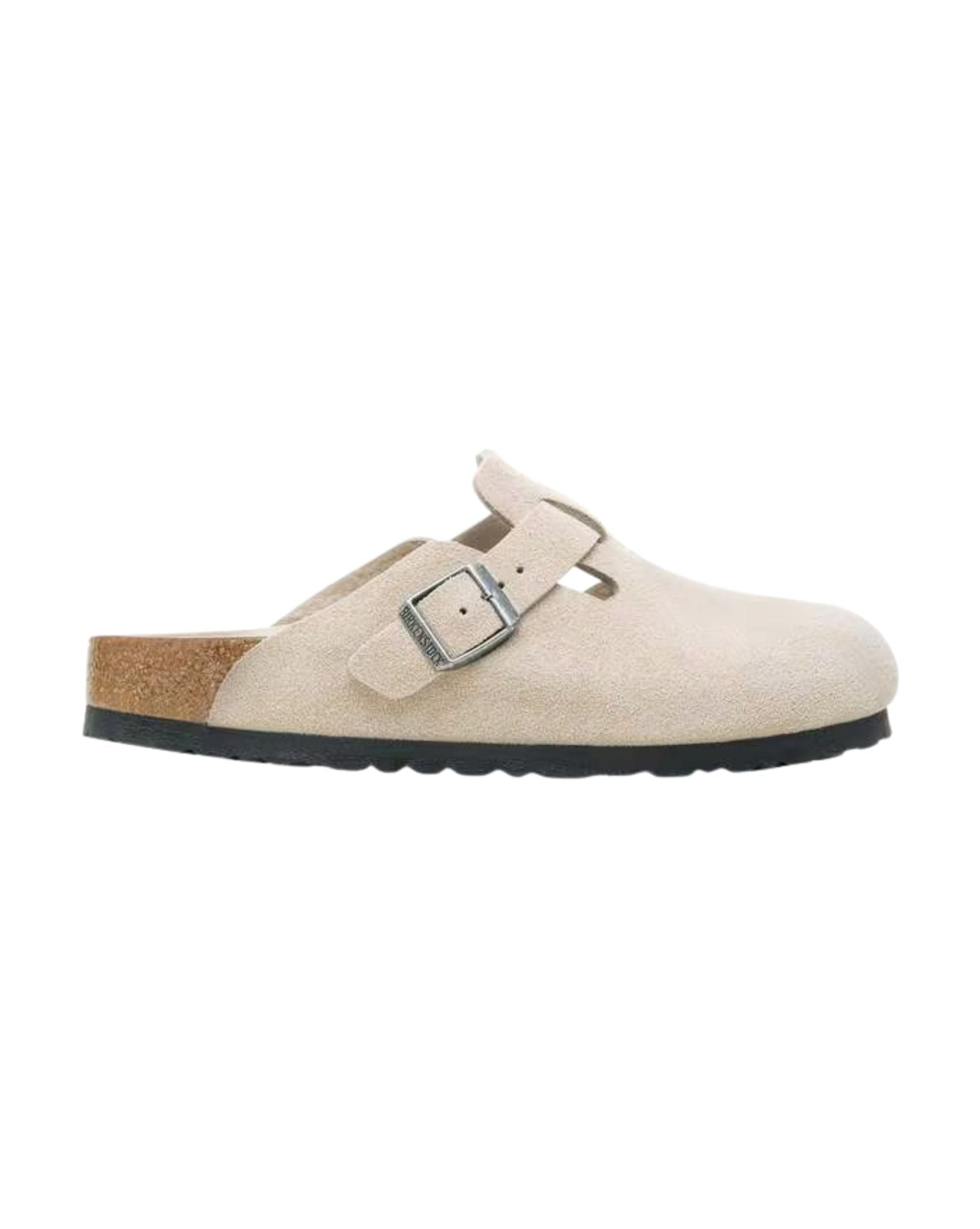 Birkenstock Boston SFB Oyster Tonal Suede Leather Narrow