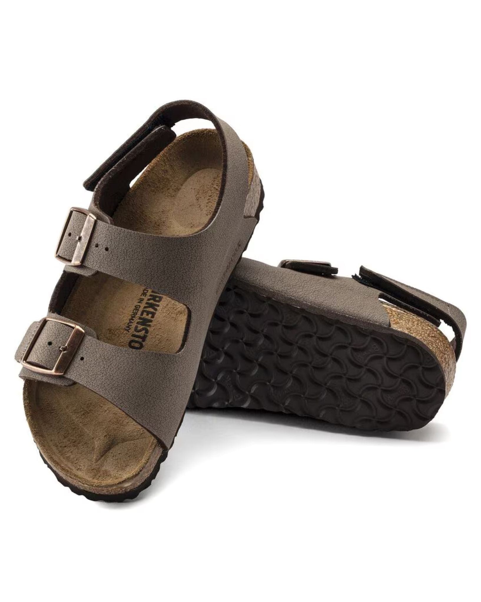 Birkenstock Kids Milano Birkibuc Narrow - Mocha