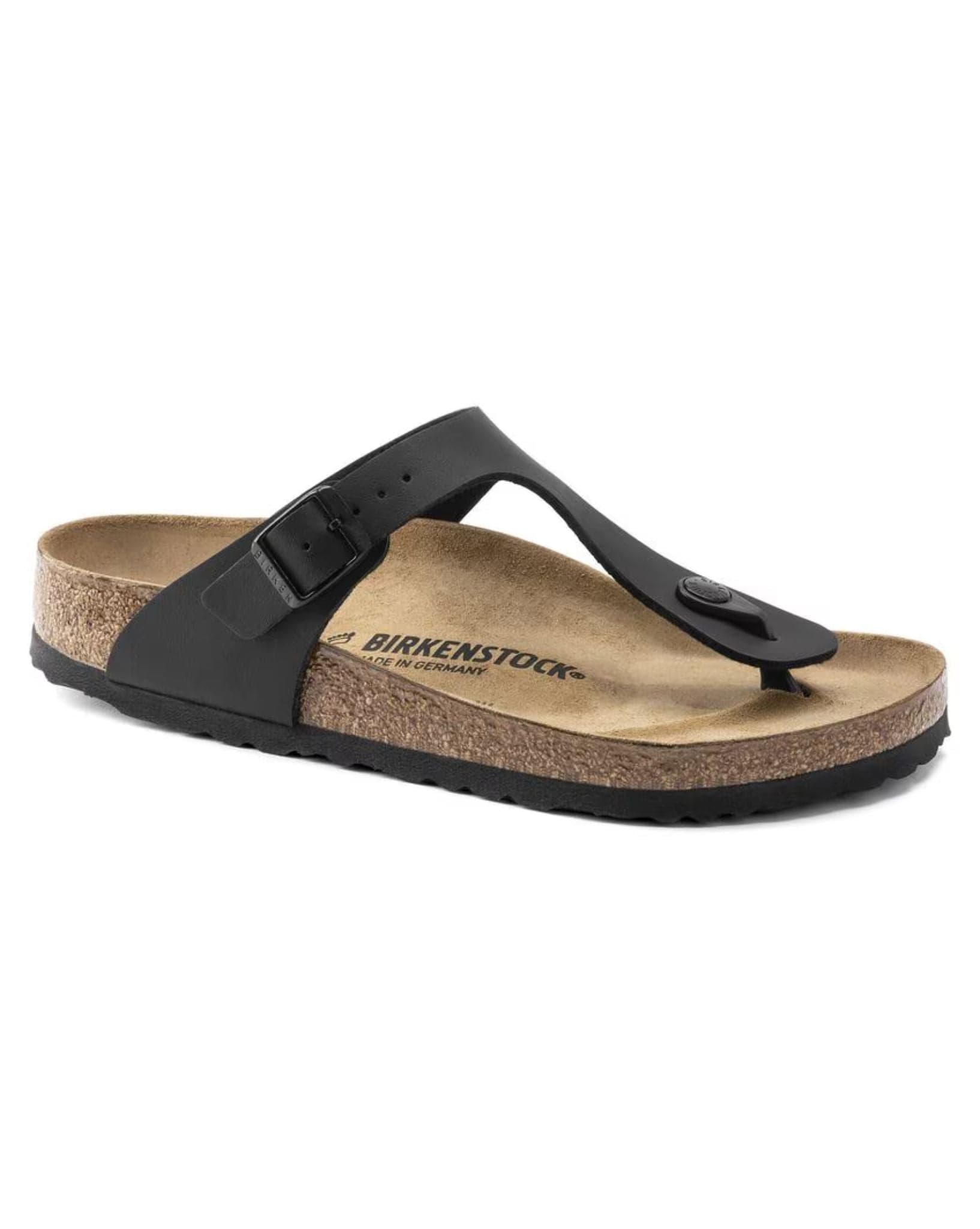 Birkenstock Womens Gizeh Birko Flor Narrow - Black