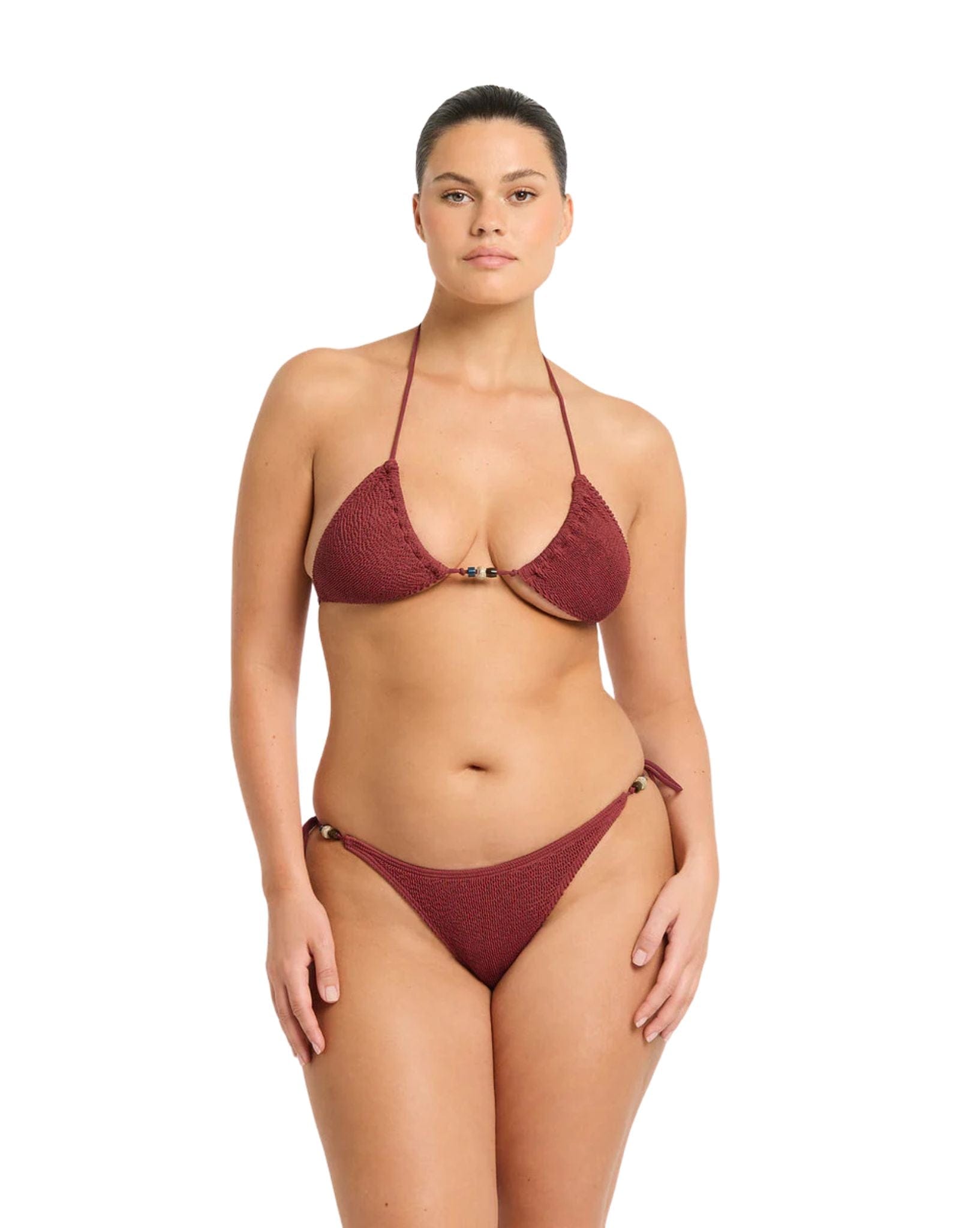 Bound Beaded Ingrid Triangle Bikini