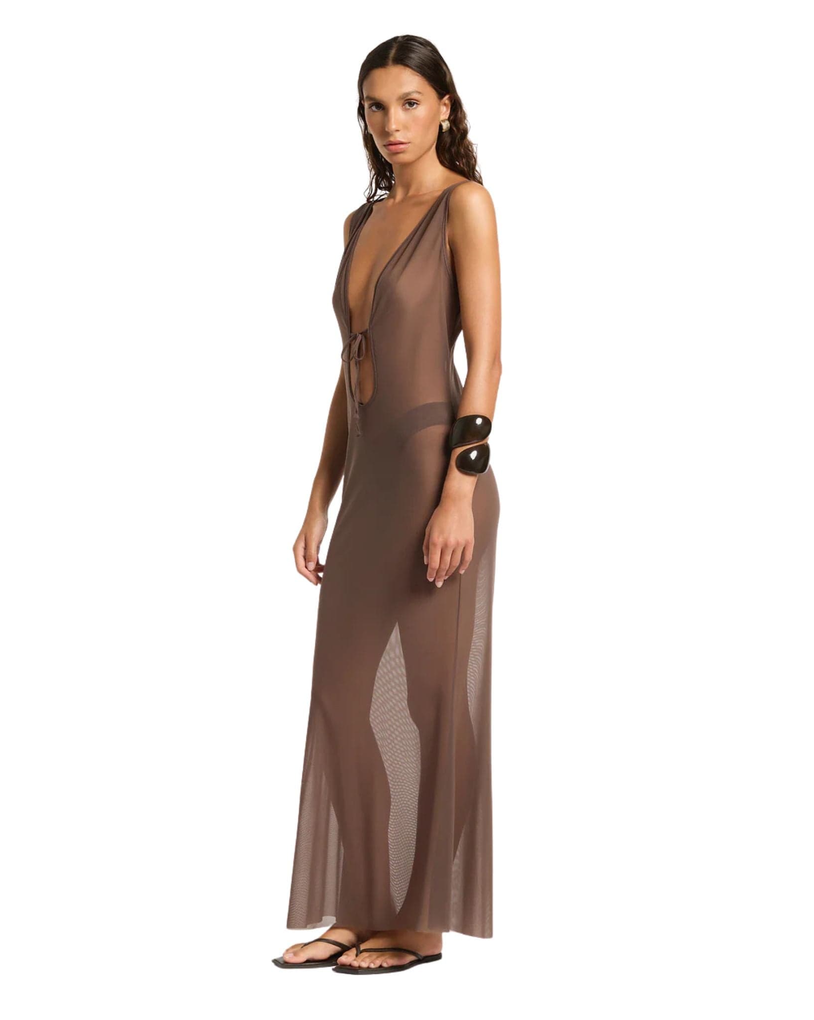 Bound Harper Maxi Dress Plain Mesh