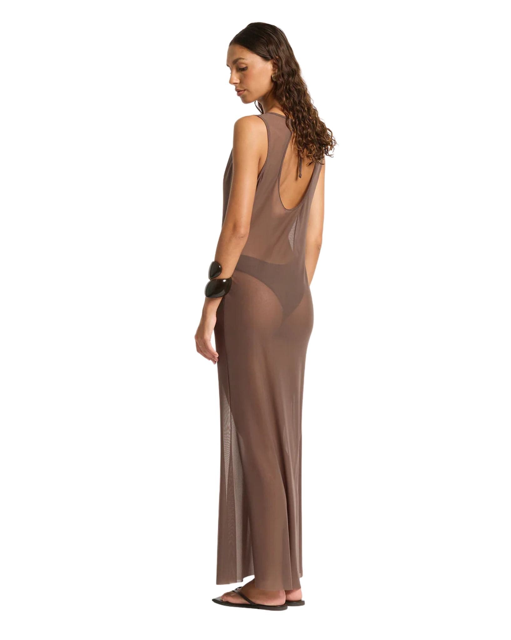 Bound Harper Maxi Dress Plain Mesh
