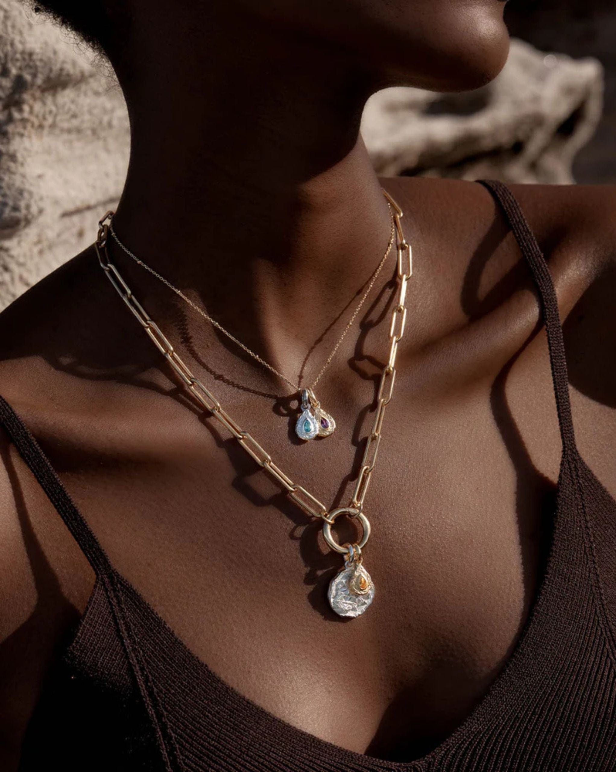 By Charlotte 18" Gold With Love Annex Link Necklace