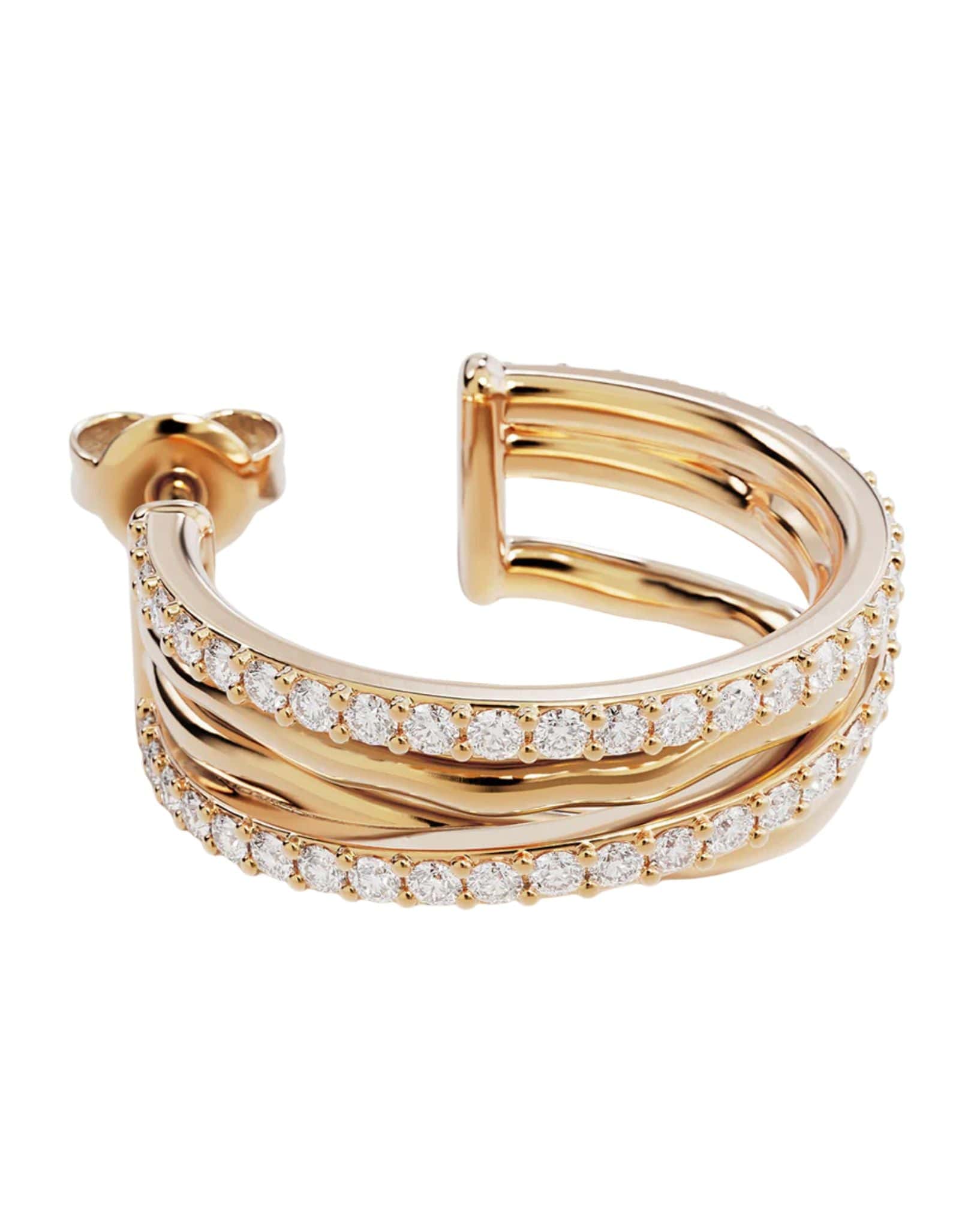 By Charlotte 18k Gold Plated-Entwined Hearts Large Hoops