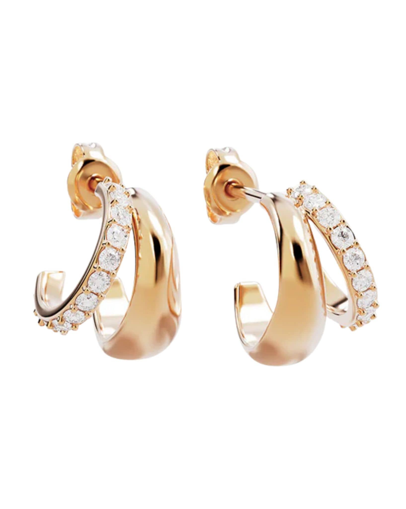 By Charlotte 18k Gold Plated - Eternally Yours Hoops