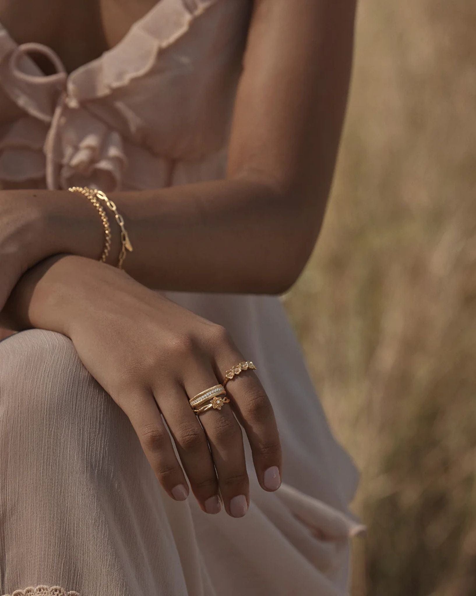 By Charlotte 18k Gold Vermeil Begin Again Band Ring