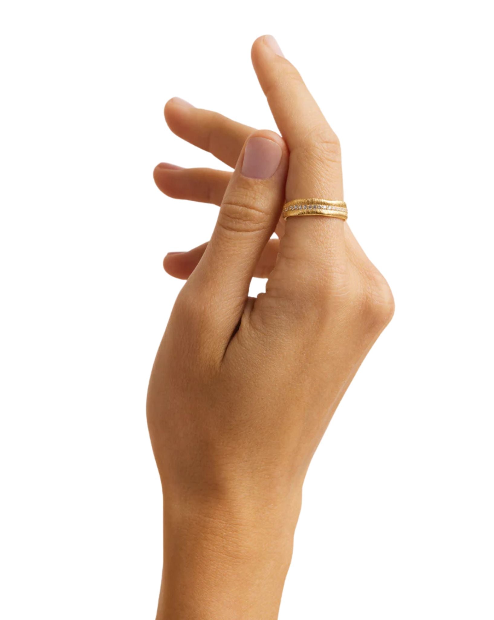 By Charlotte 18k Gold Vermeil Begin Again Band Ring