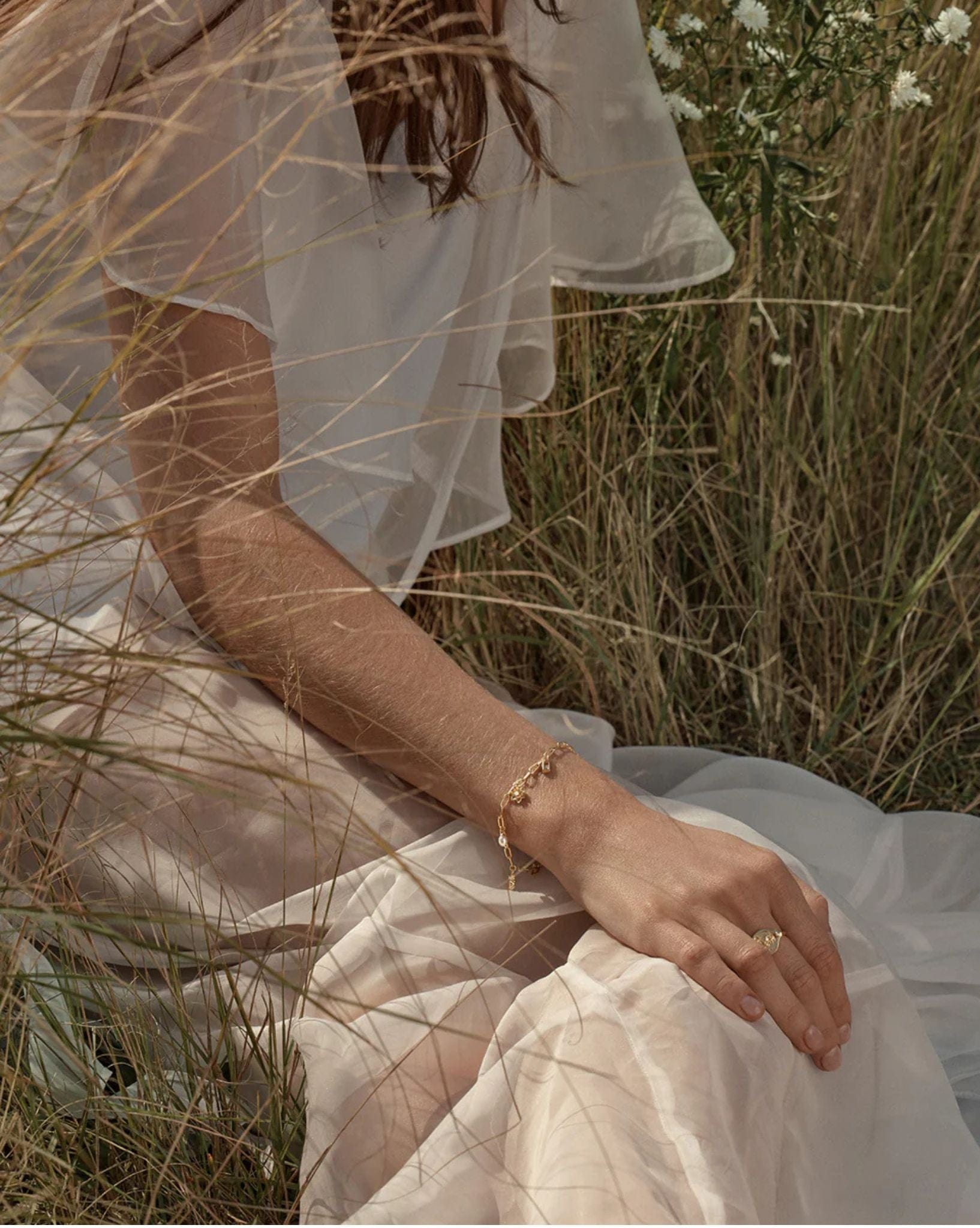 By Charlotte 18k Gold Vermeil Bloom With Grace Bracelet