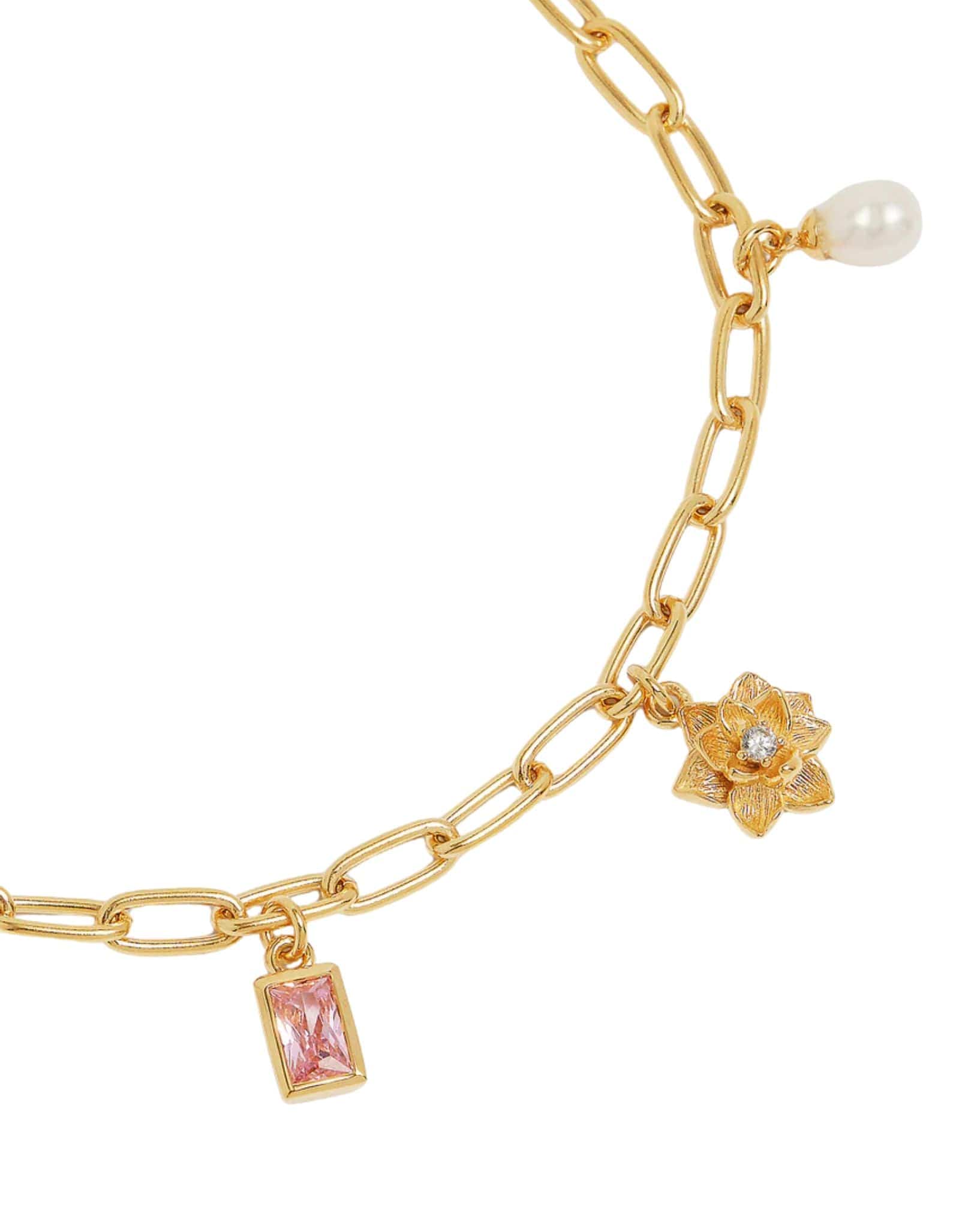 By Charlotte 18k Gold Vermeil Bloom With Grace Bracelet