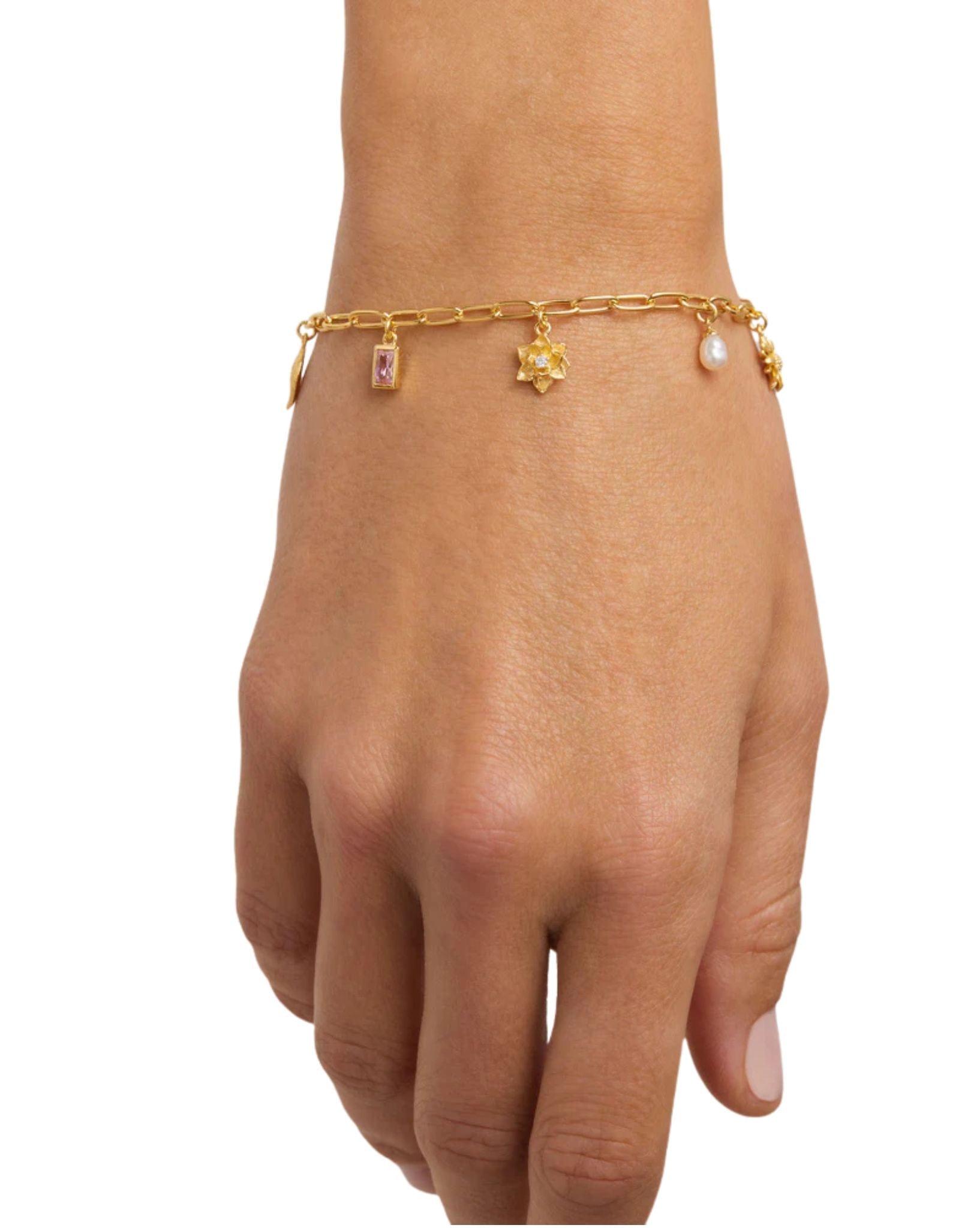 By Charlotte 18k Gold Vermeil Bloom With Grace Bracelet