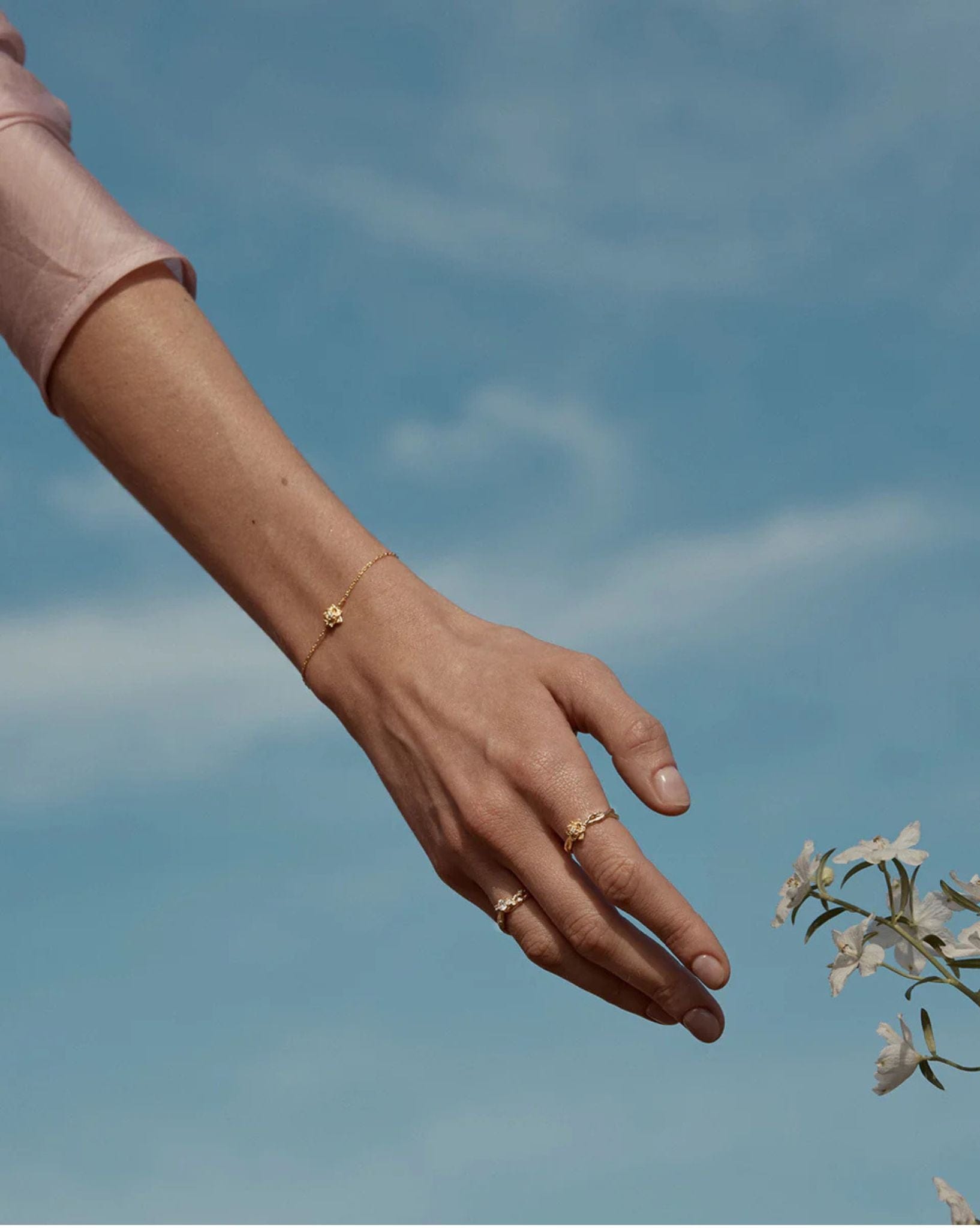 By Charlotte 18k Gold Vermeil Bloom Within Lotus Bracelet