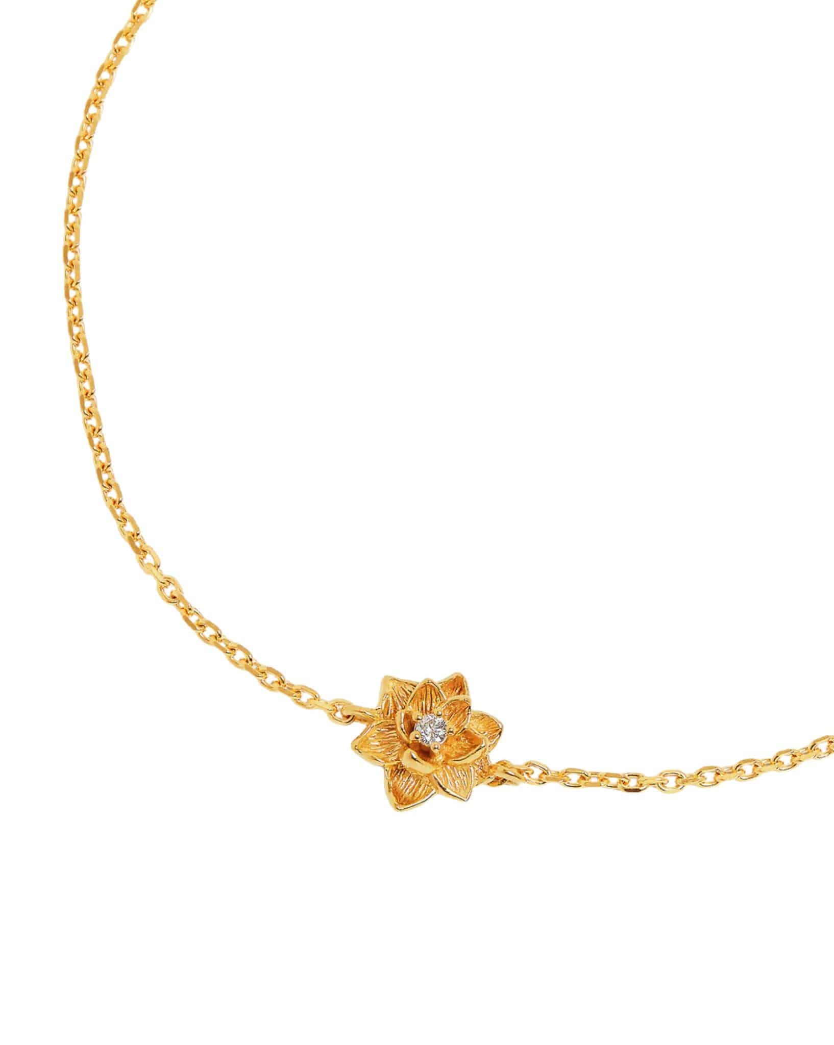 By Charlotte 18k Gold Vermeil Bloom Within Lotus Bracelet