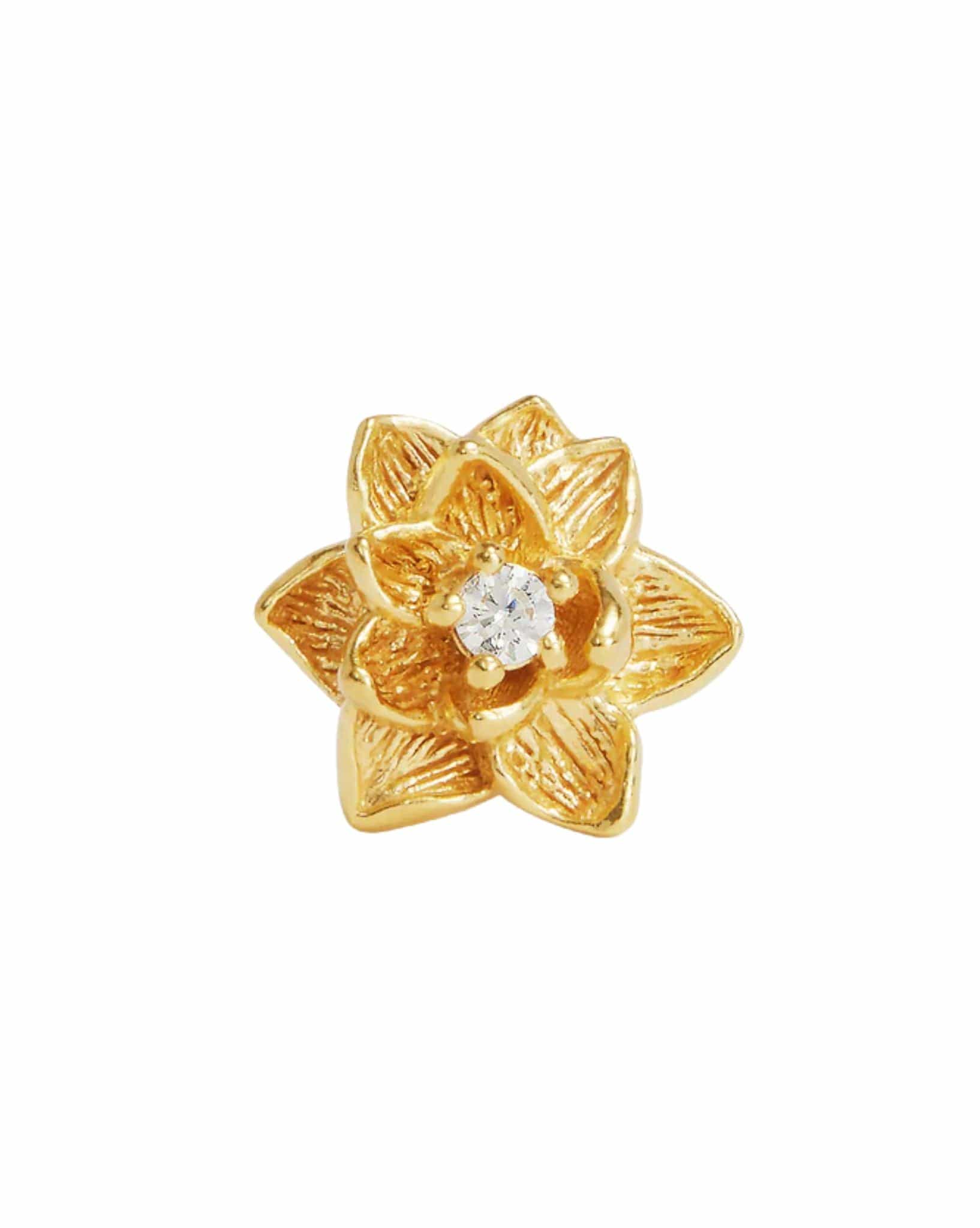 By Charlotte 18k Gold Vermeil Bloom Within Lotus Stud Earrings