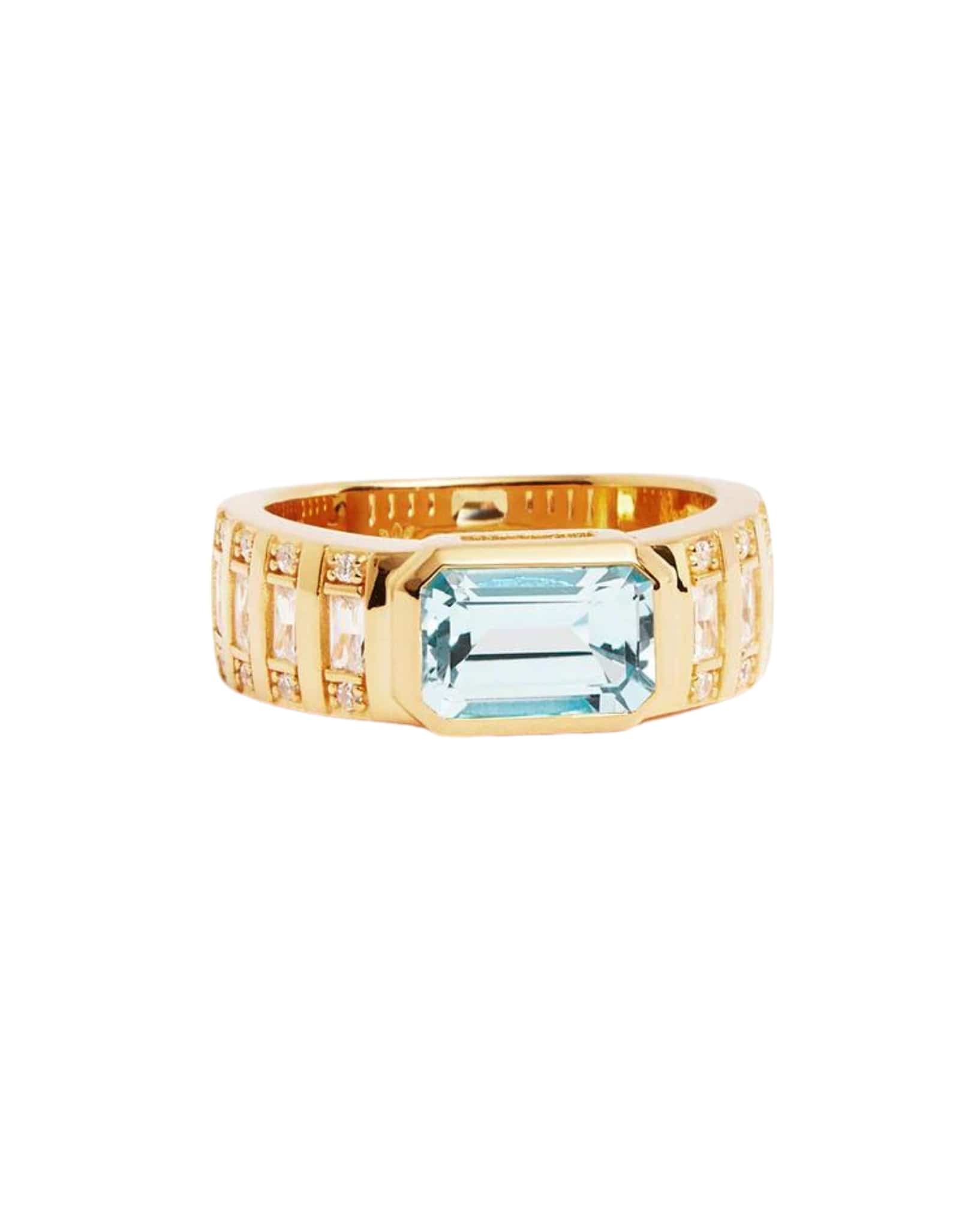 By Charlotte 18k Gold Vermeil Calm Your Soul Topaz Ring