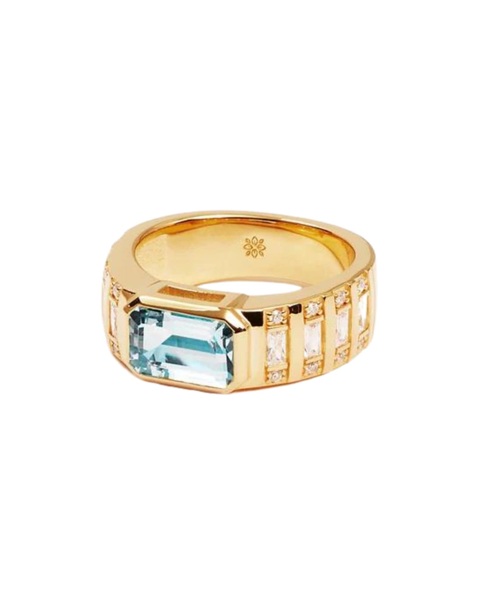 By Charlotte 18k Gold Vermeil Calm Your Soul Topaz Ring