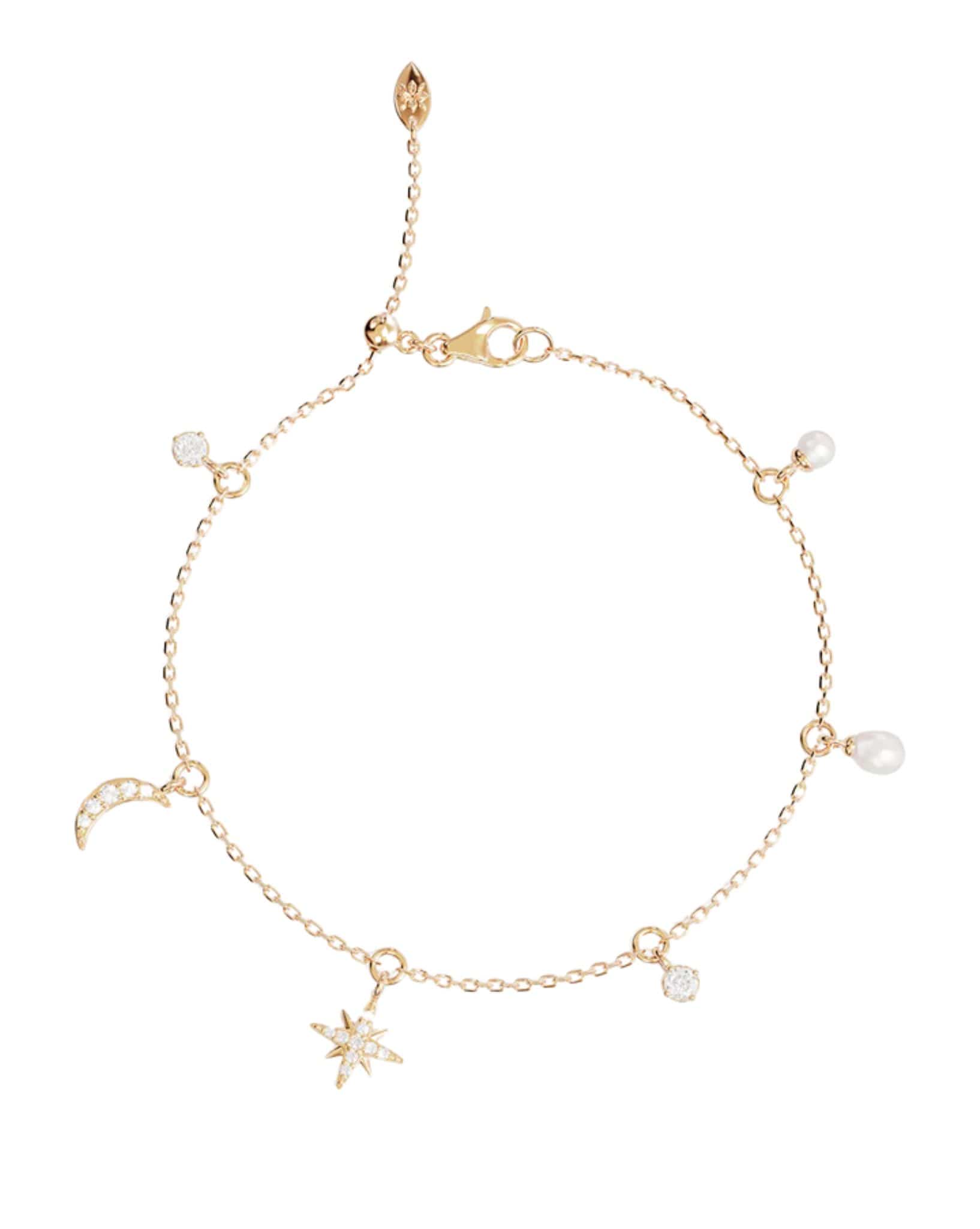 By Charlotte 18k Gold Vermeil - Celestial Skies Charm Bracelet