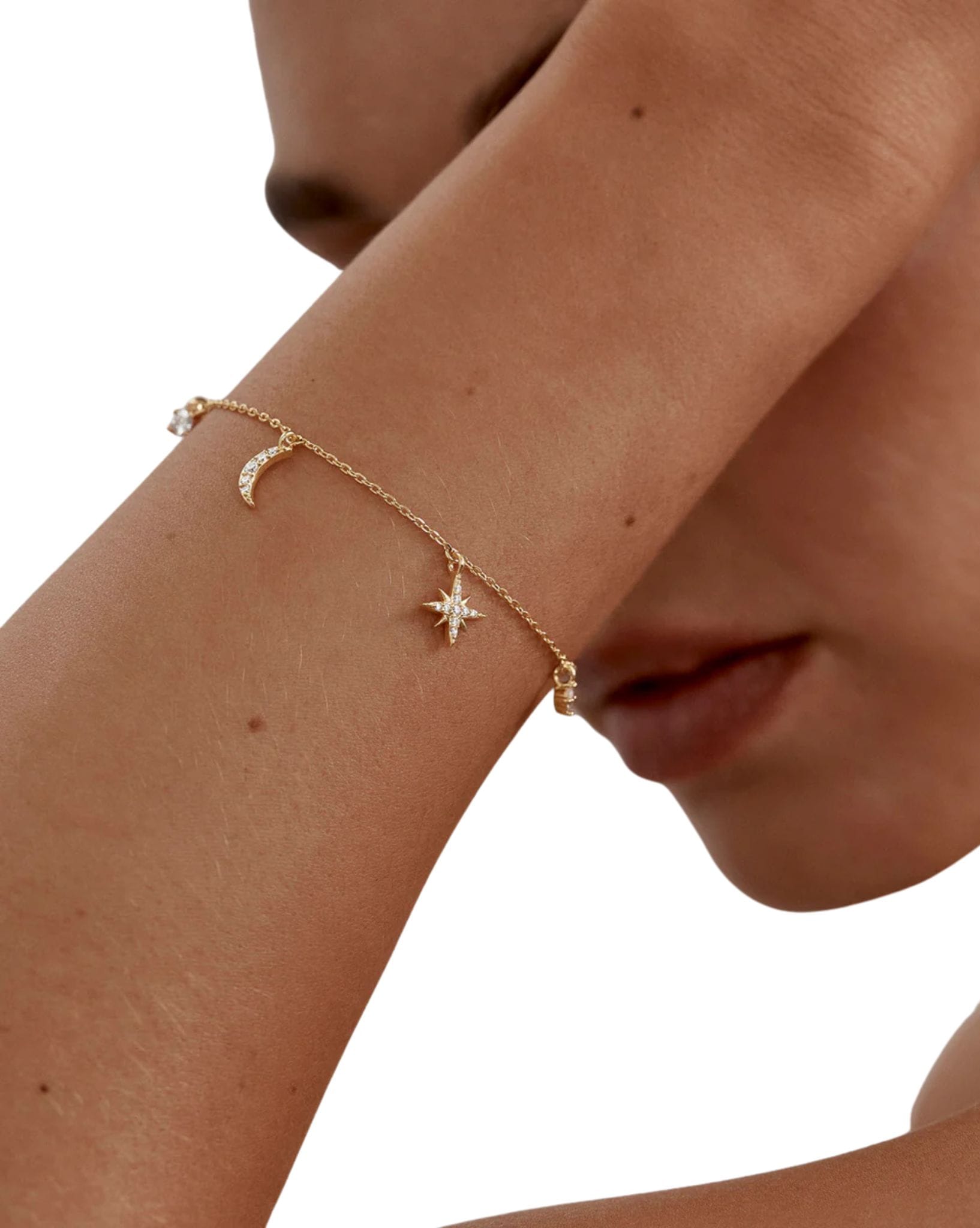 By Charlotte 18k Gold Vermeil - Celestial Skies Charm Bracelet