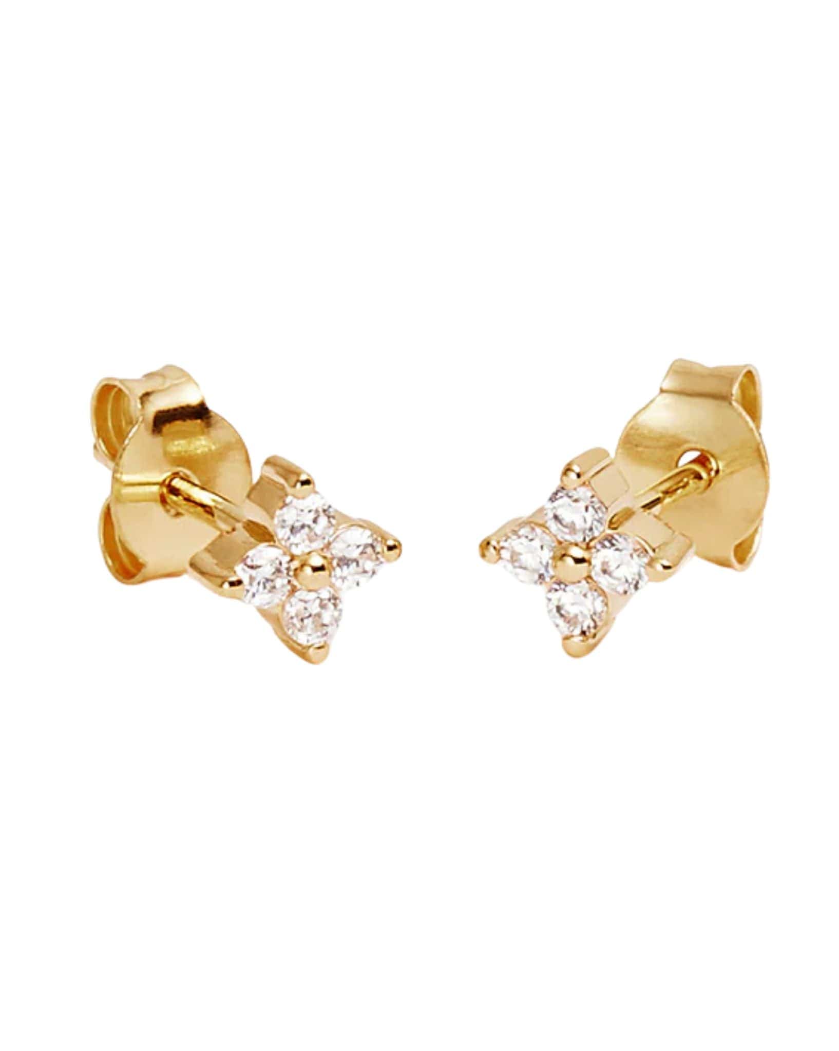By Charlotte 18K Gold Vermeil Crystal Bloom Stud Earrings