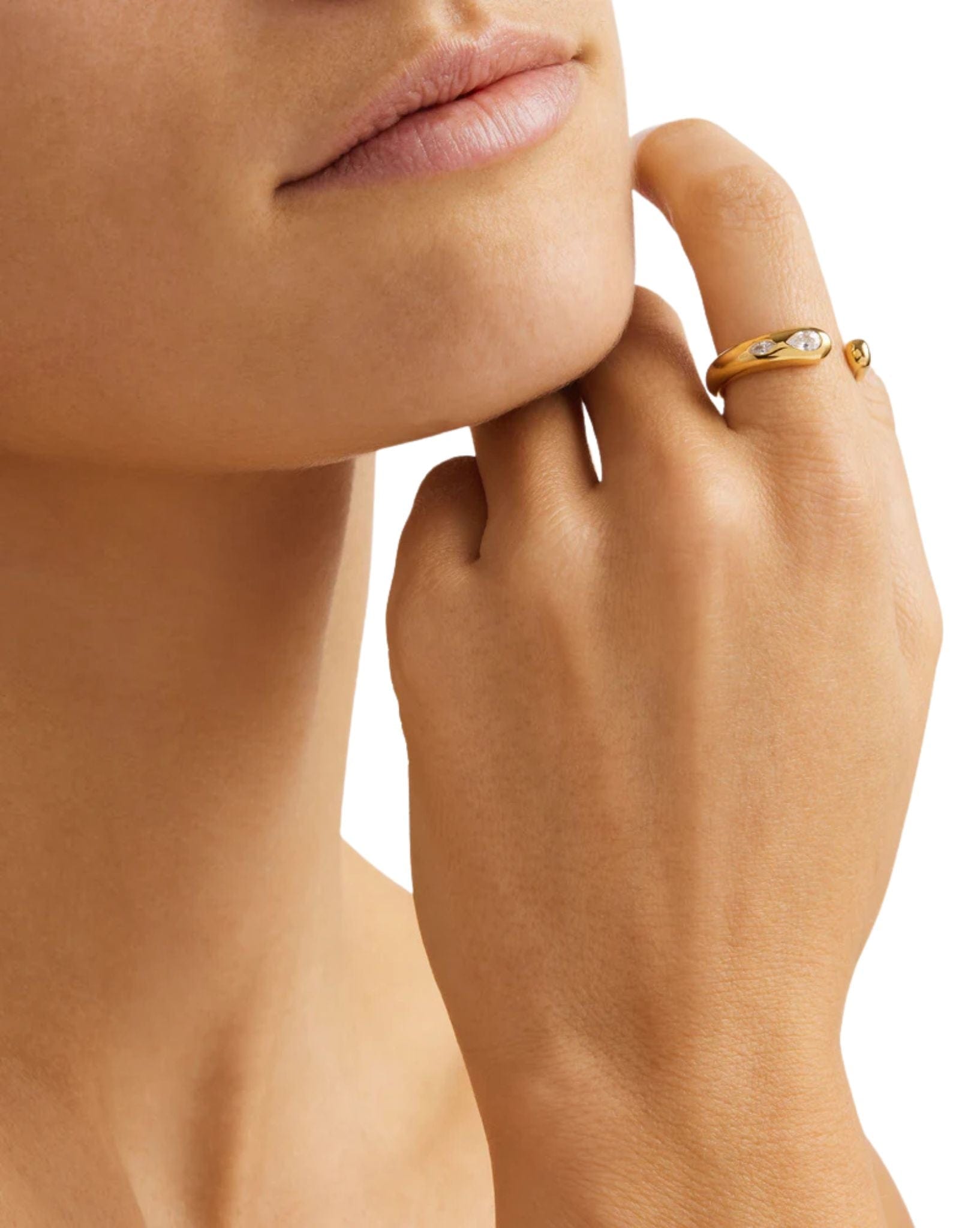By Charlotte 18k Gold Vermeil Dewdrop Ring